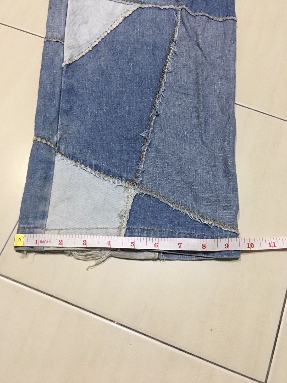 Japanese Brand KBJ JEANS Japanese Stlye Patchwork Jeans Pant Baggy Denim Size US 37 - 16 Thumbnail