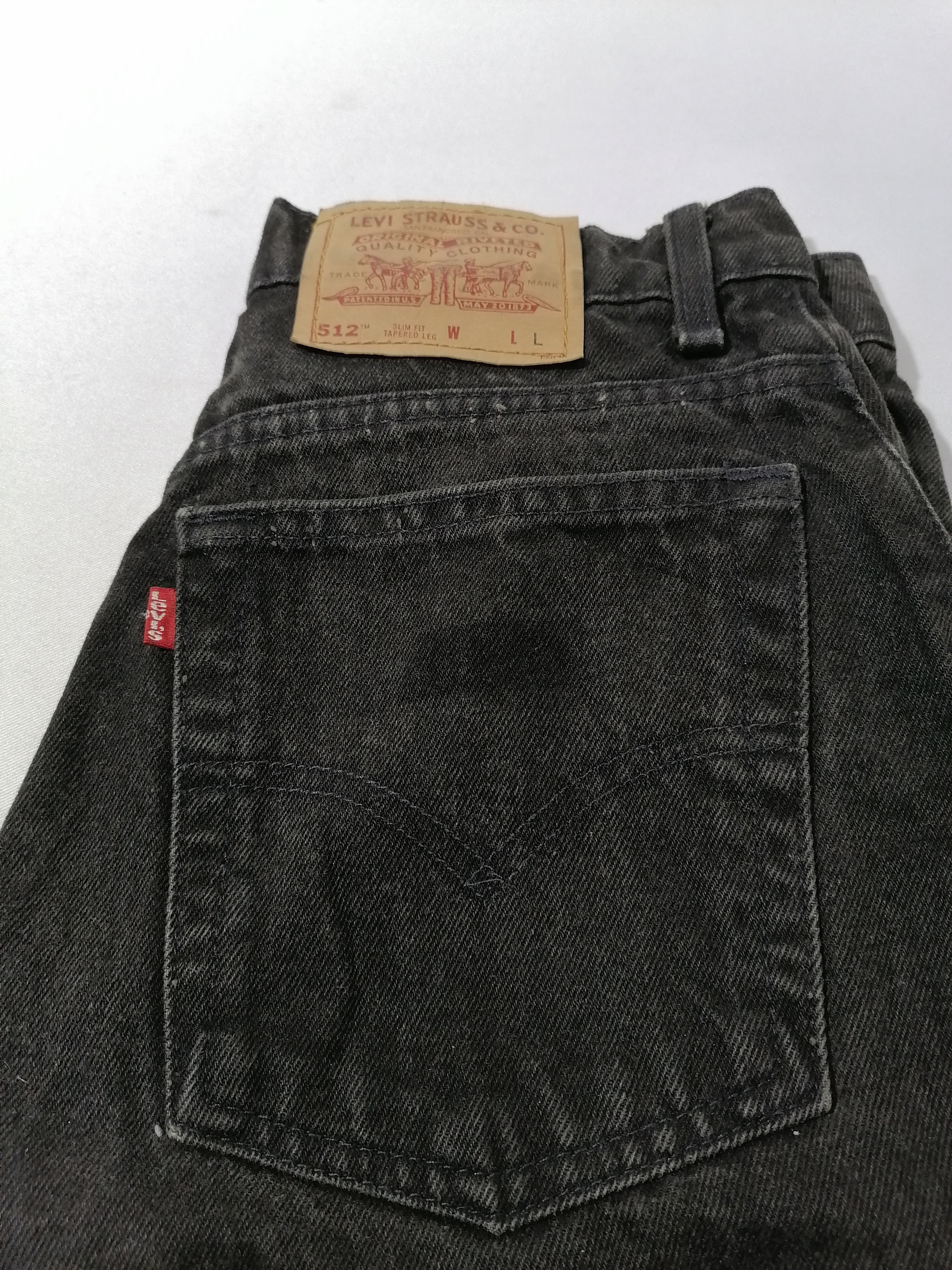 Levi's 512 Levi's Slim Fit Black Denim Jeans Size US 28 / EU 44 - 8 Thumbnail