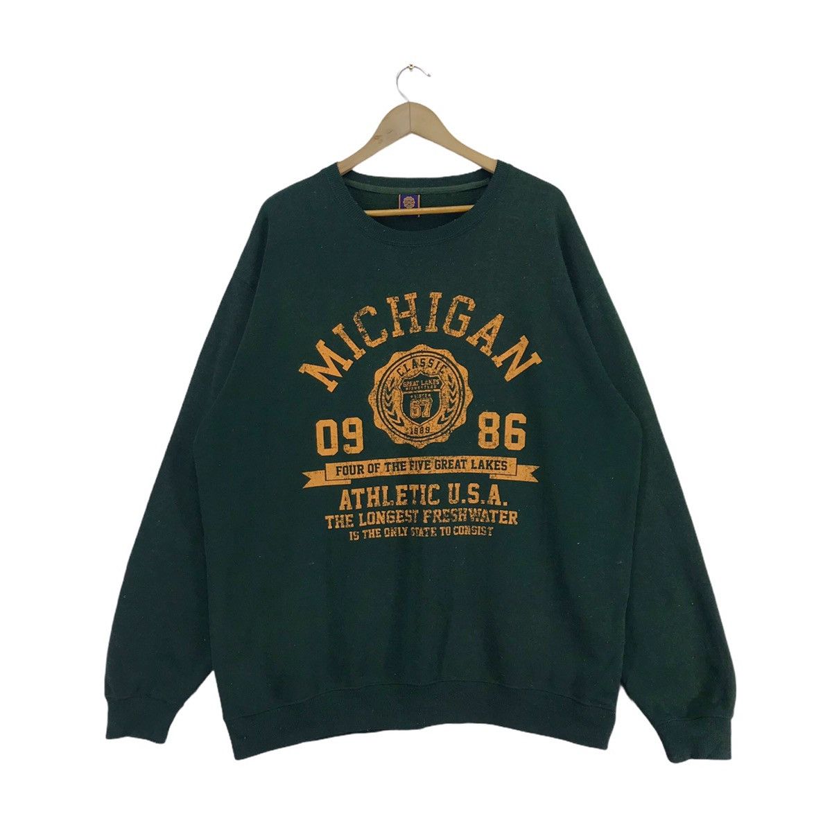 Vintage Vintage Michigan Classic Sweatshirt Crewneck Size US XXL / EU 58 / 5 - 1 Thumbnail