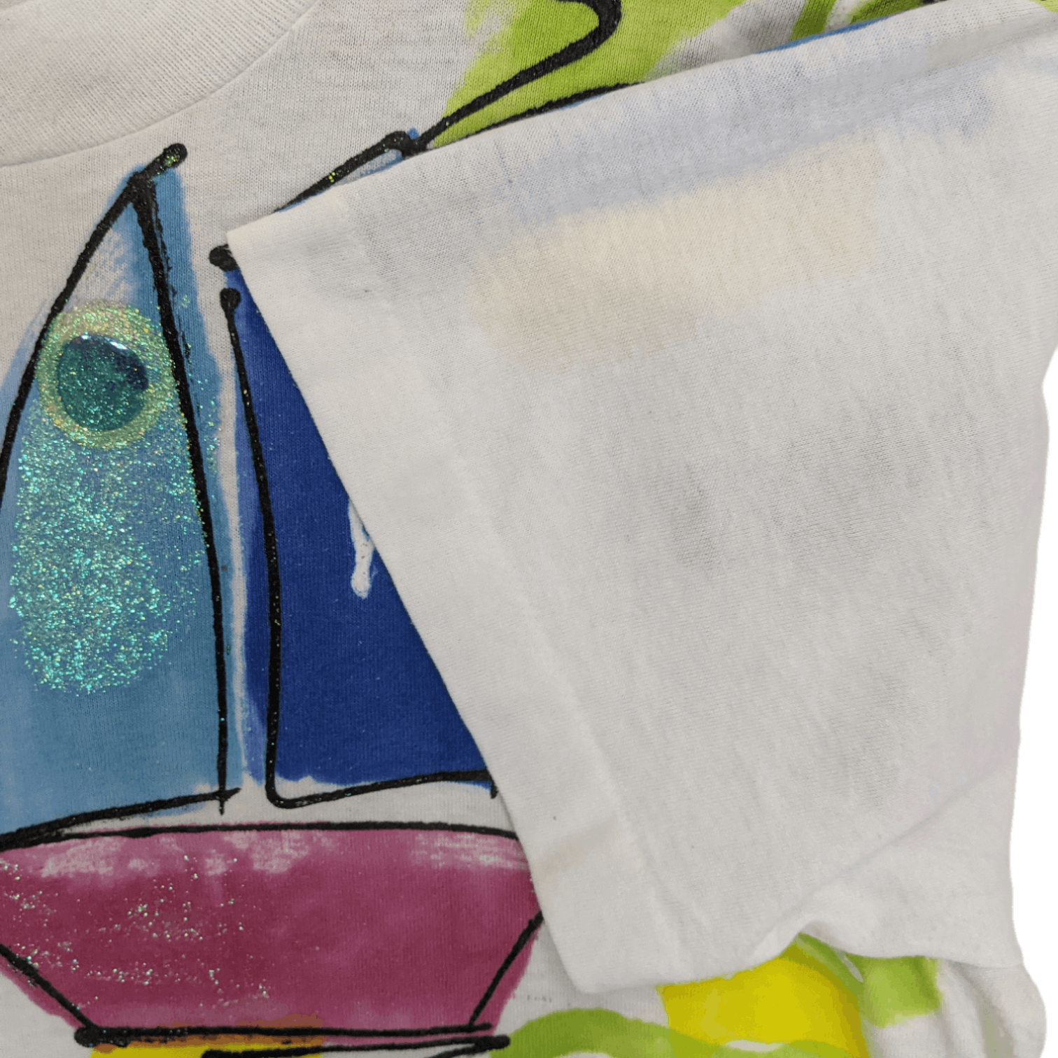 Vintage 90's INDIA INK Yacht Painting T-Shirt Single Stitches Size US S / EU 44-46 / 1 - 8 Thumbnail