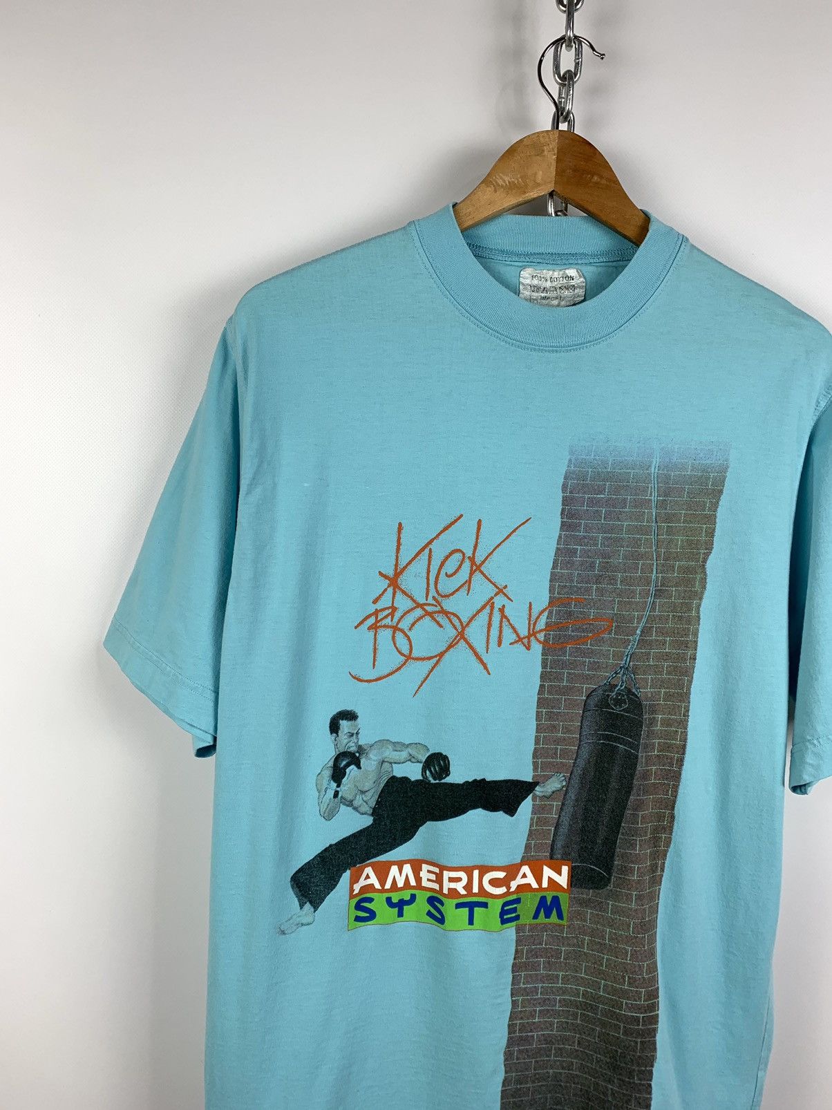 Vintage Vintage Kick Boxing Muay Thai American System Van Damme Tee Size US L / EU 52-54 / 3 - 3 Thumbnail