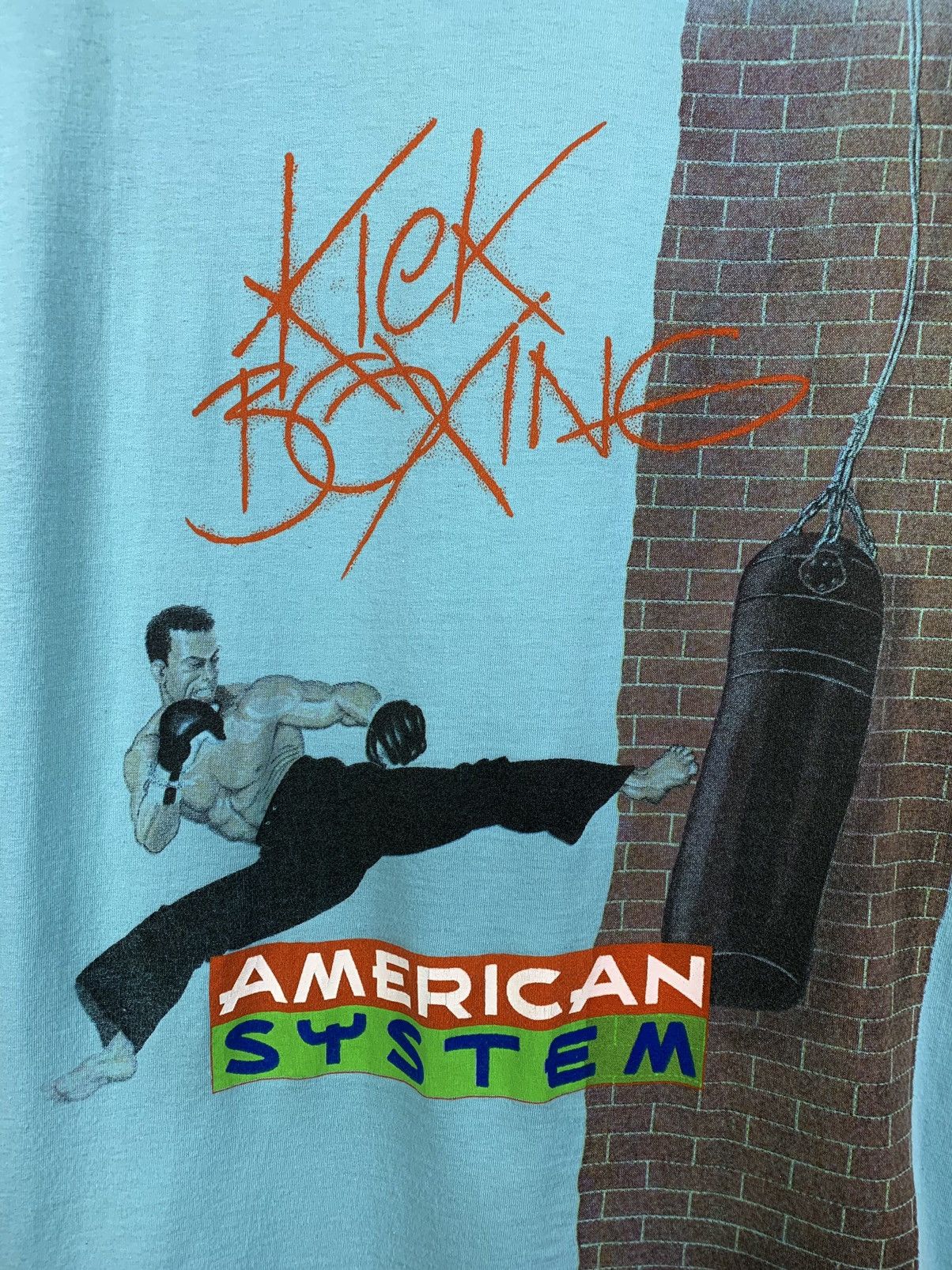 Vintage Vintage Kick Boxing Muay Thai American System Van Damme Tee Size US L / EU 52-54 / 3 - 4 Thumbnail