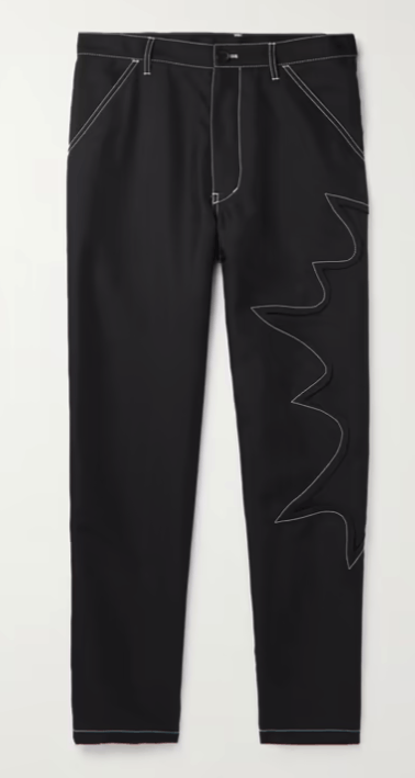 Comme des Garcons × Comme des Garcons SHIRT CDG Straight Leg Embroidered Gabardine Trousers XL SS22 Size US 36 / EU 52 - 1 Thumbnail