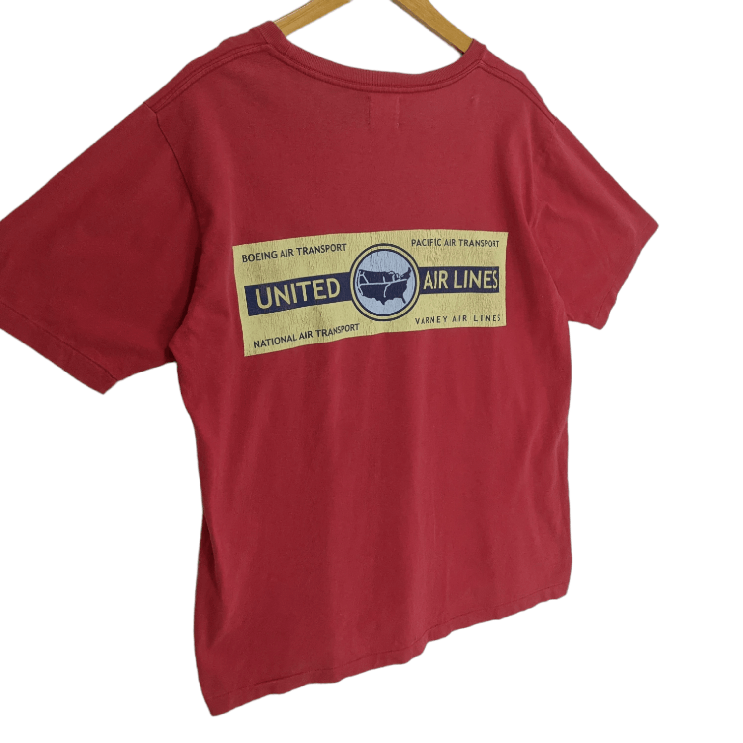 Vintage Vintage 90's UNITED AIRLINES Graphic T-Shirt Single Stitches Size US M / EU 48-50 / 2 - 6 Thumbnail