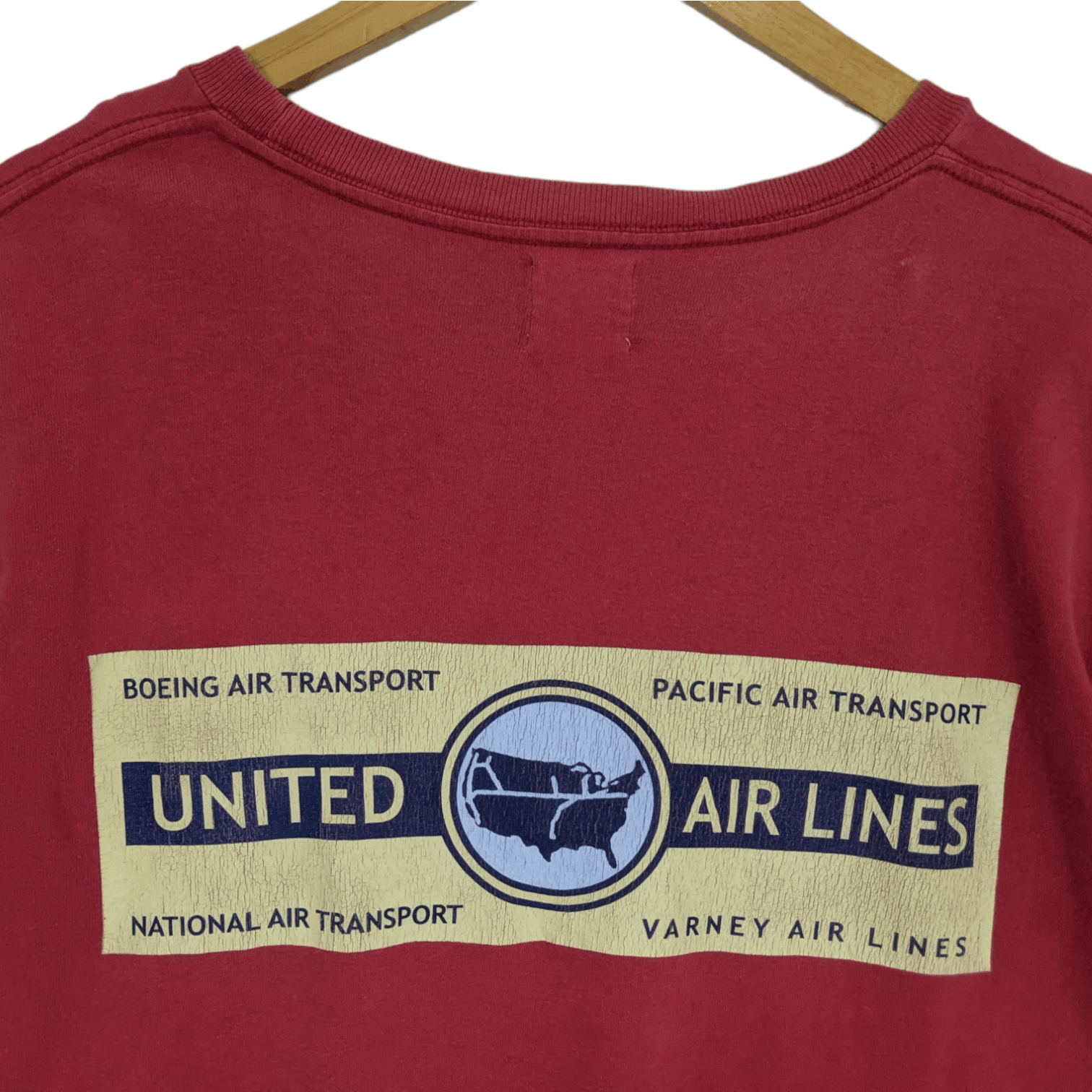 Vintage Vintage 90's UNITED AIRLINES Graphic T-Shirt Single Stitches Size US M / EU 48-50 / 2 - 7 Thumbnail