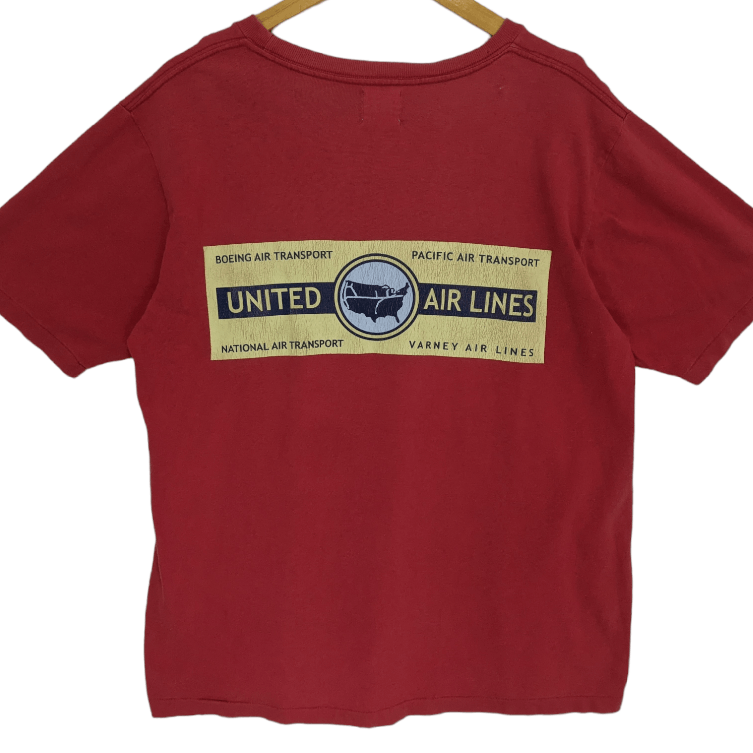 Vintage Vintage 90's UNITED AIRLINES Graphic T-Shirt Single Stitches Size US M / EU 48-50 / 2 - 5 Thumbnail