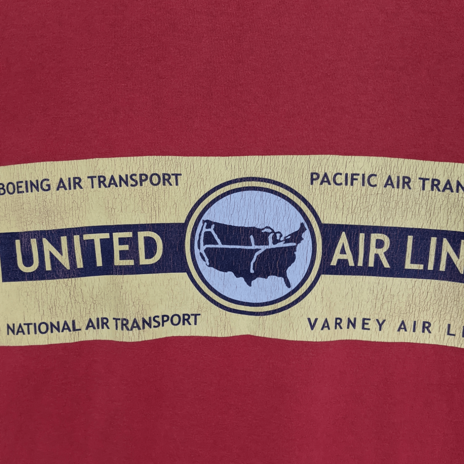 Vintage Vintage 90's UNITED AIRLINES Graphic T-Shirt Single Stitches Size US M / EU 48-50 / 2 - 8 Thumbnail