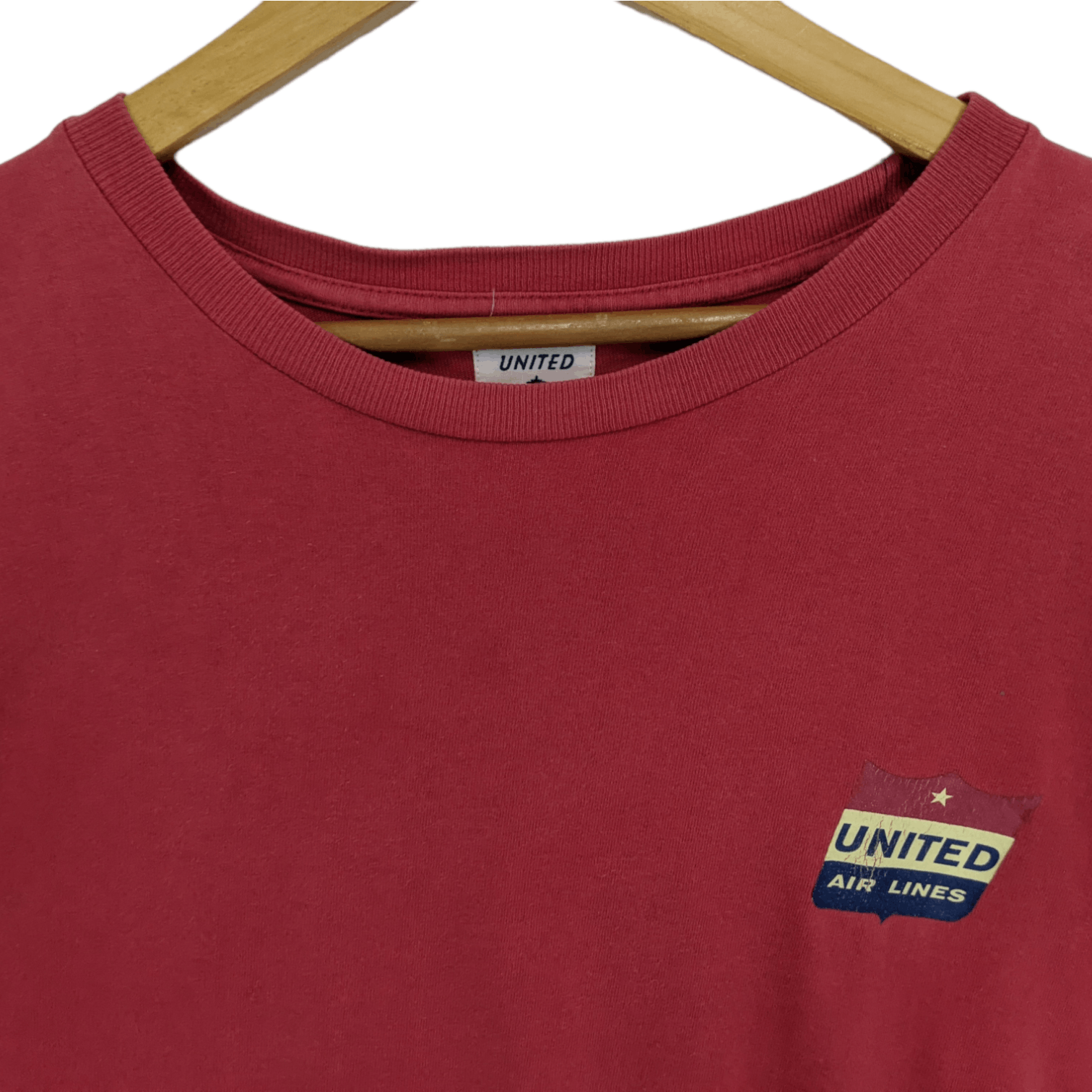 Vintage Vintage 90's UNITED AIRLINES Graphic T-Shirt Single Stitches Size US M / EU 48-50 / 2 - 3 Thumbnail