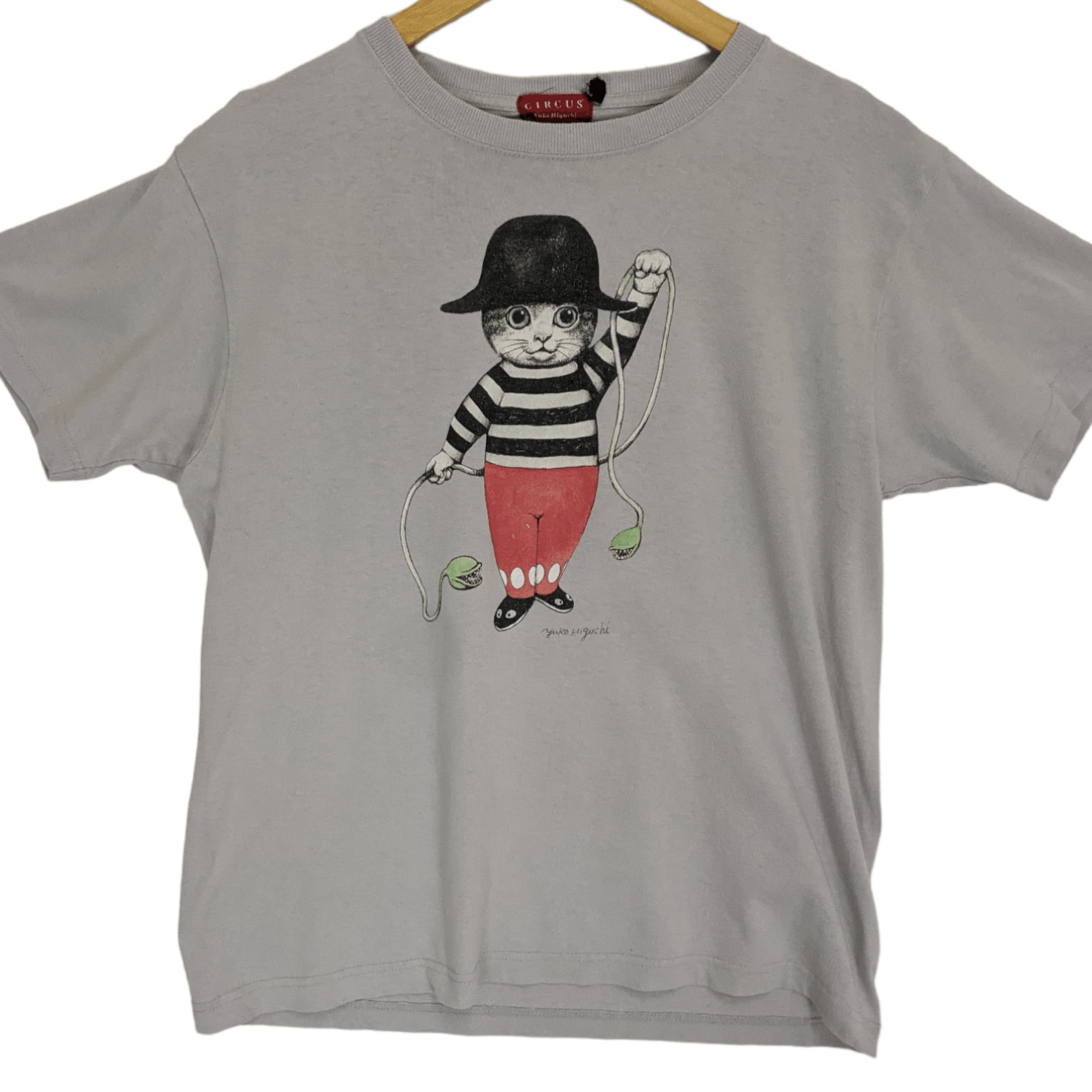 Japanese Brand Japan CIRCUS Yuko Higuchi Cat Graphic T-Shirt Size US S / EU 44-46 / 1 - 2 Thumbnail
