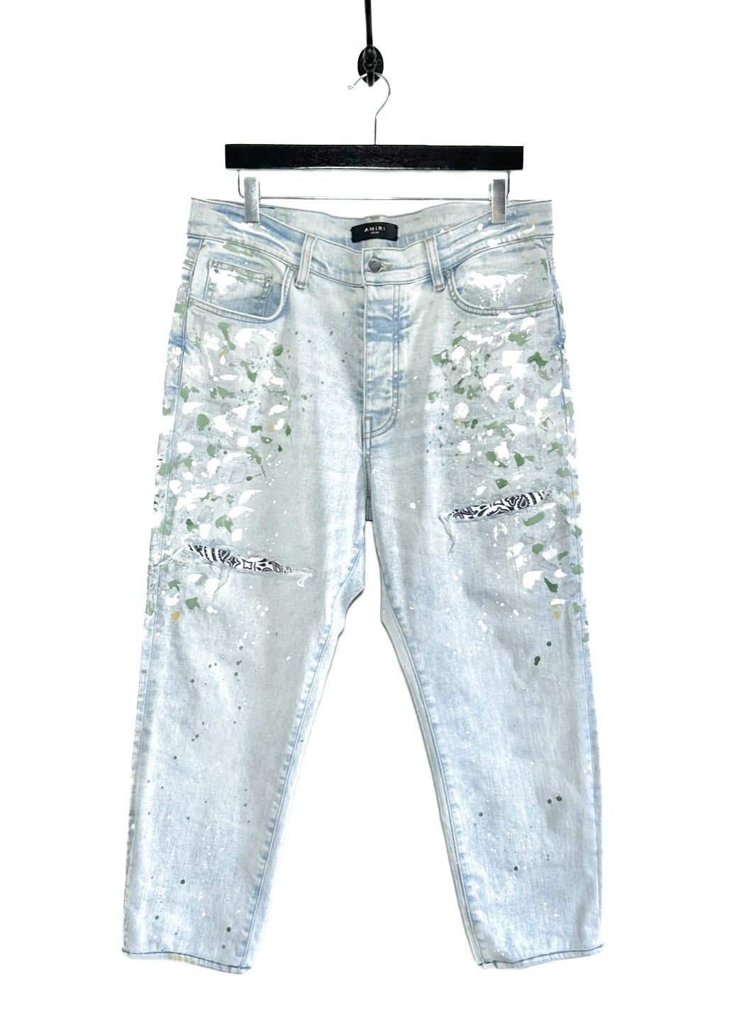 Amiri Amiri Light Blue Paint Splatters Jeans Size US 36 / EU 52 - 1 Thumbnail
