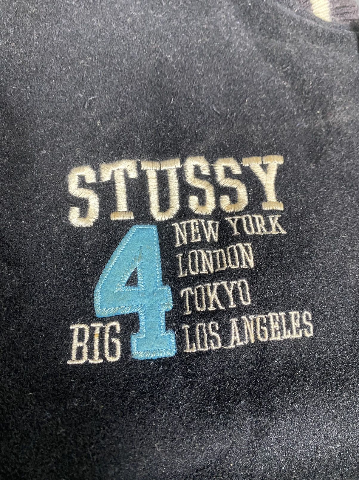 Stussy Vintage Rare Stussy 90’s Varsity Leather Jacket Size US L / EU 52-54 / 3 - 4 Thumbnail