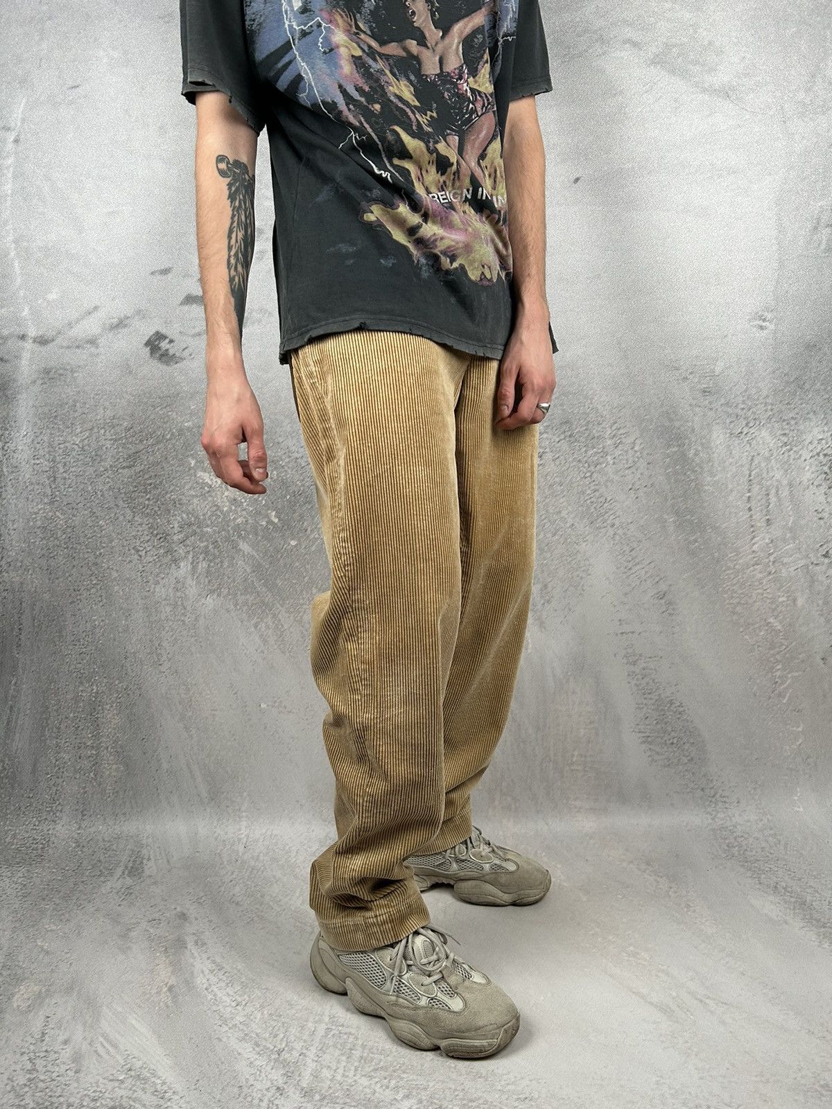 Vintage Polo Ralph Lauren Cords Pants Corduroy Beige Rare