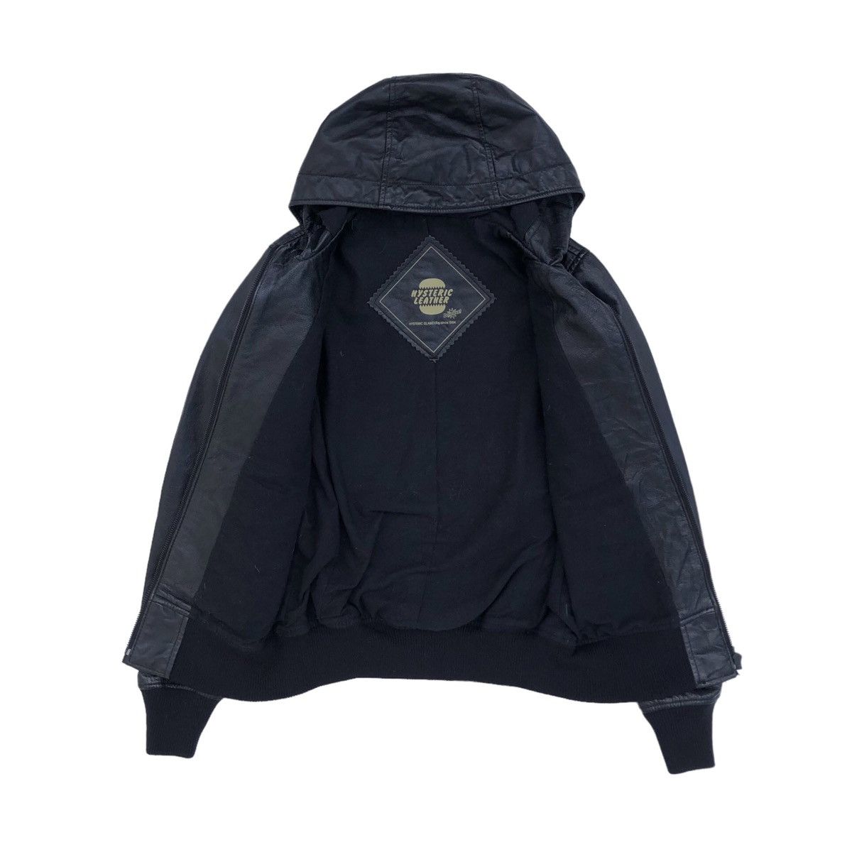 Hysteric Glamour Hysteric Glamour Leather Hooded Bomber Jacket Size S / US 4 / IT 40 - 8 Thumbnail