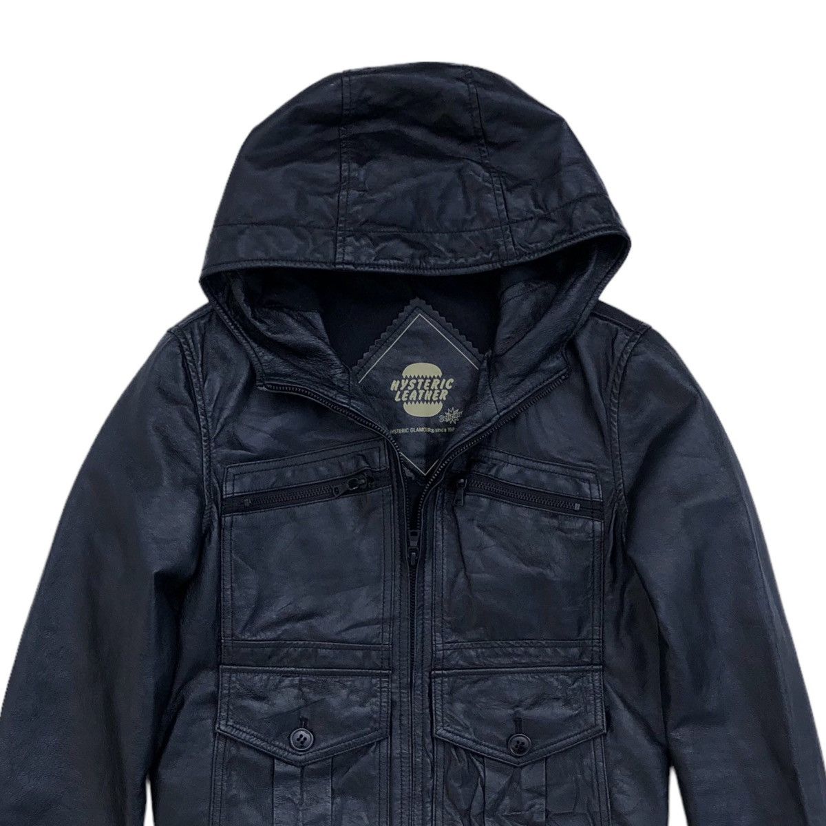 Hysteric Glamour Hysteric Glamour Leather Hooded Bomber Jacket Size S / US 4 / IT 40 - 3 Thumbnail