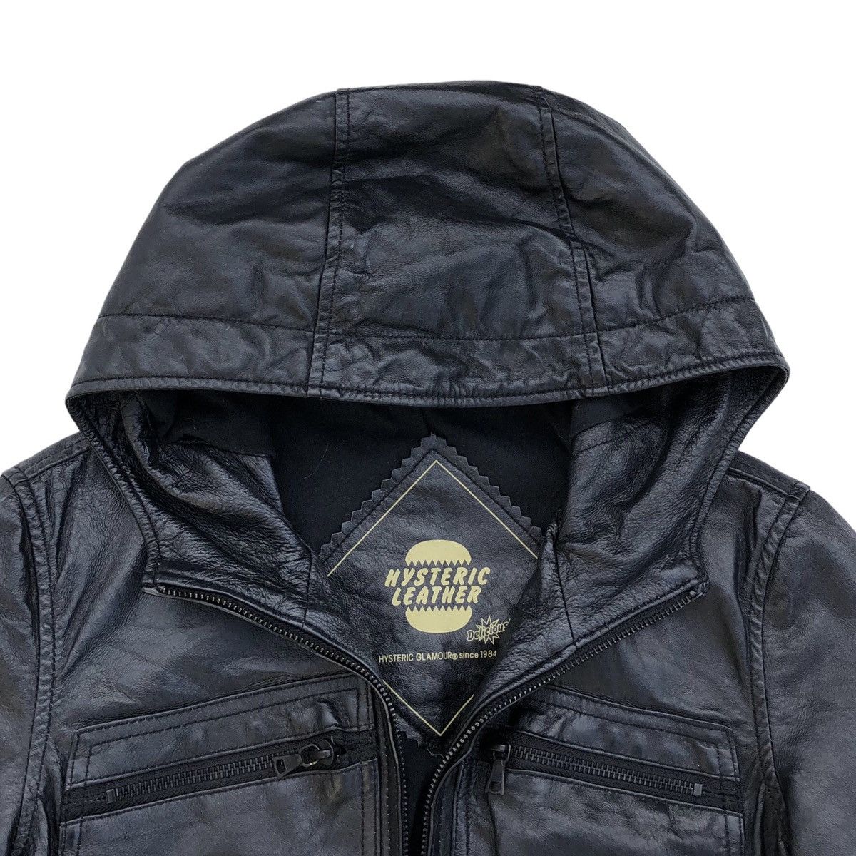 Hysteric Glamour Hysteric Glamour Leather Hooded Bomber Jacket Size S / US 4 / IT 40 - 16 Thumbnail