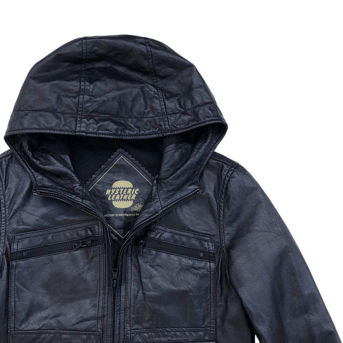 Hysteric Glamour Hysteric Glamour Leather Hooded Bomber Jacket Size S / US 4 / IT 40 - 4 Thumbnail