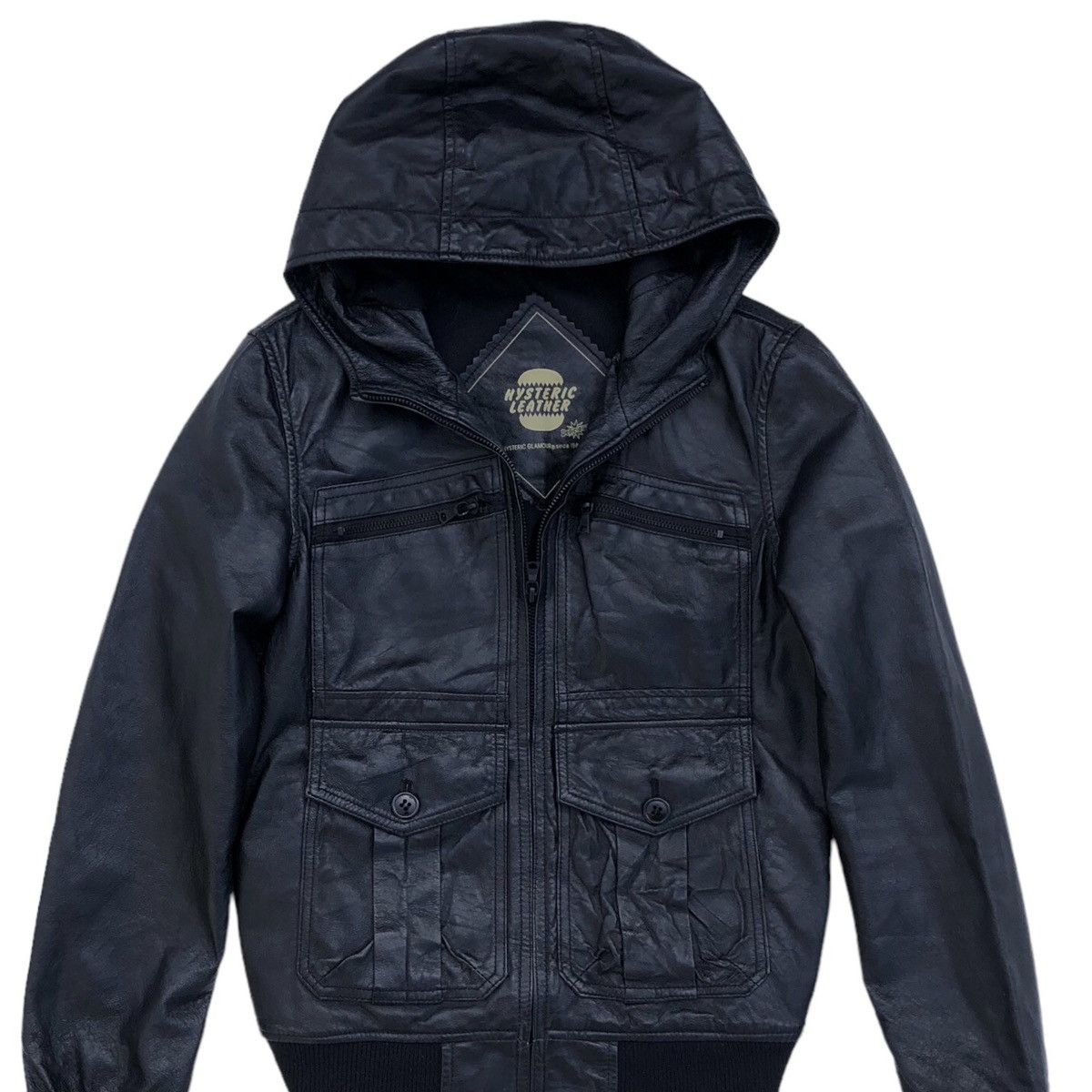 Hysteric Glamour Hysteric Glamour Leather Hooded Bomber Jacket Size S / US 4 / IT 40 - 13 Thumbnail