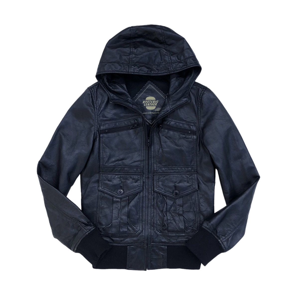 Hysteric Glamour Hysteric Glamour Leather Hooded Bomber Jacket Size S / US 4 / IT 40 - 2 Thumbnail