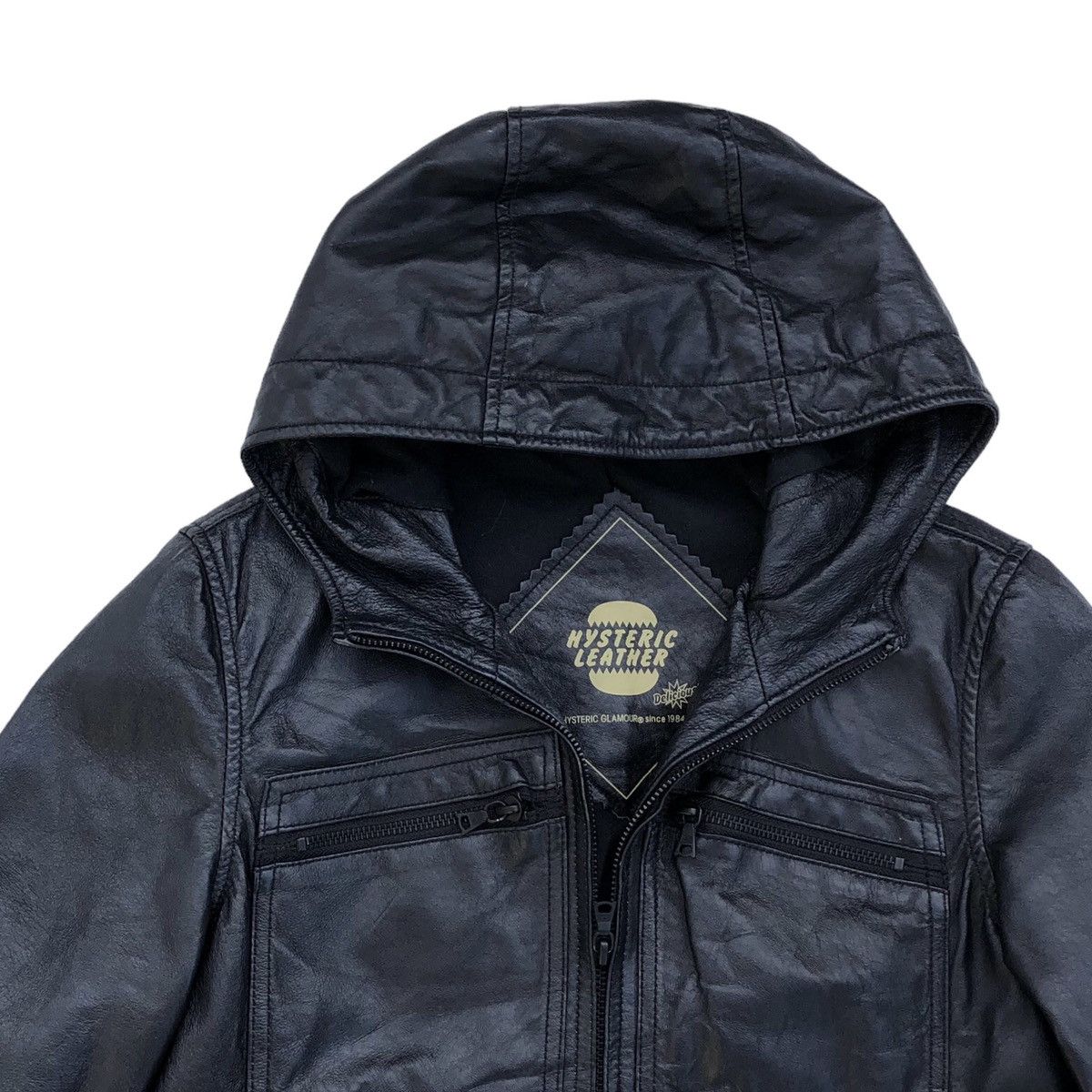Hysteric Glamour Hysteric Glamour Leather Hooded Bomber Jacket Size S / US 4 / IT 40 - 15 Thumbnail