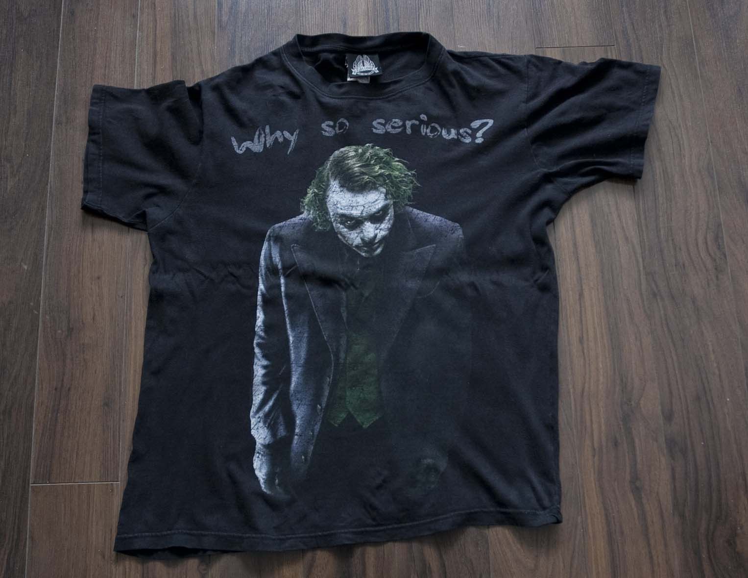 Vintage The Joker Heath Ledger T Shirt The Dark Knight Movie Batman Size US L / EU 52-54 / 3 - 1 Thumbnail
