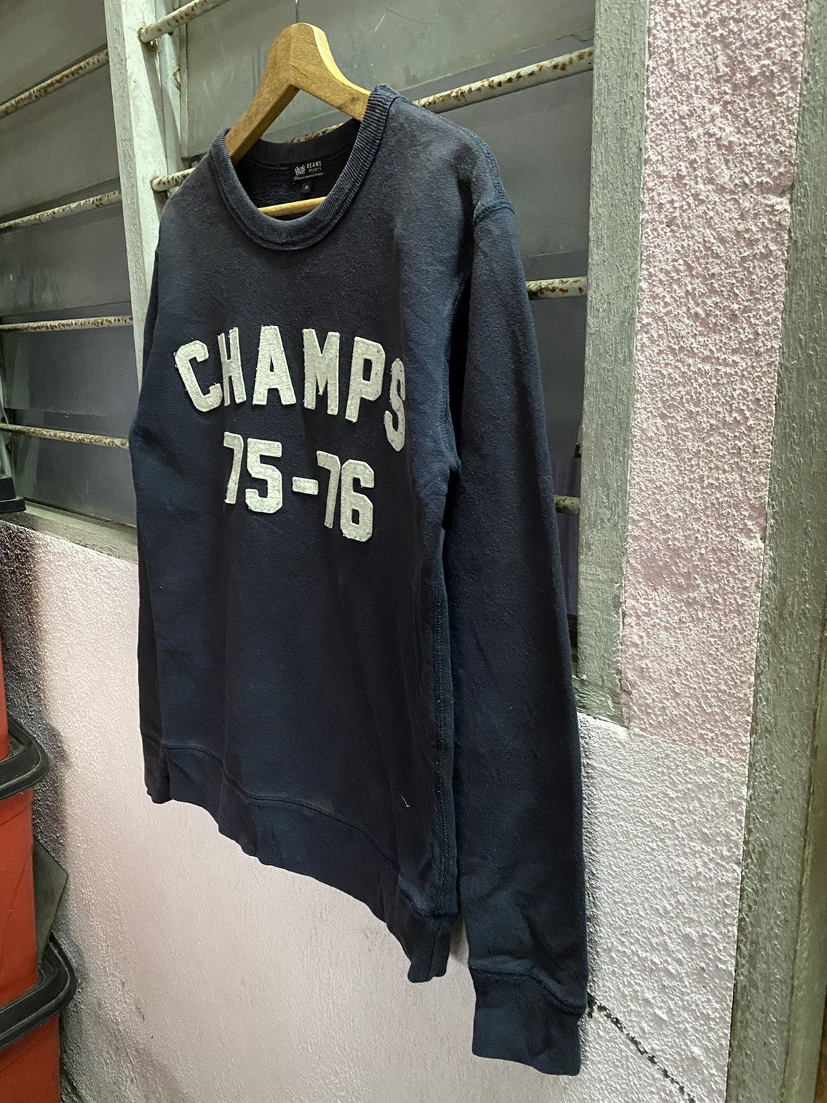 Beams Plus BEAMS Heart Champs 75-76 spellout crewneck sweater Size US M / EU 48-50 / 2 - 3 Thumbnail