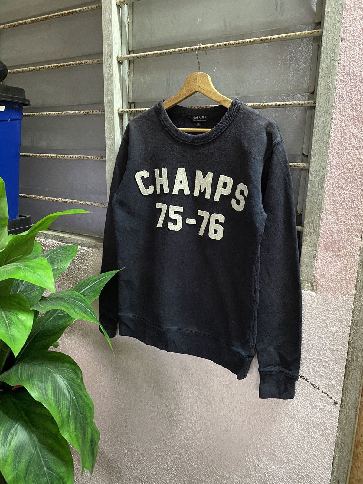 Beams Plus BEAMS Heart Champs 75-76 spellout crewneck sweater Size US M / EU 48-50 / 2 - 1 Thumbnail
