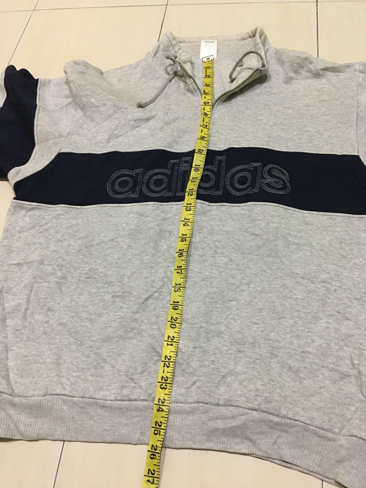 Adidas Vintage 90s Adidas Half Zip Sweatshirt Sweater Size US L / EU 52-54 / 3 - 4 Thumbnail