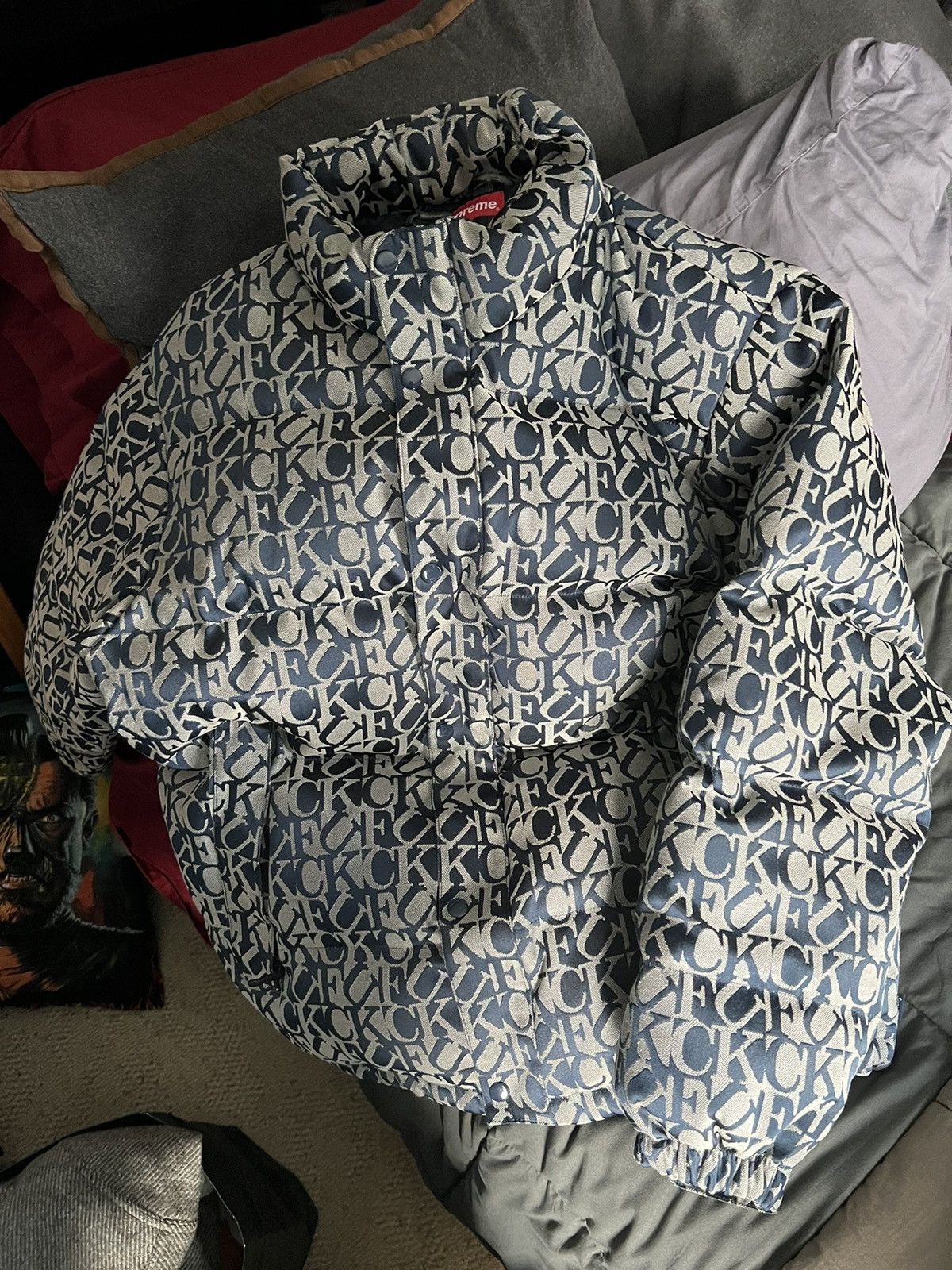 Supreme Supreme Fuck Jacquard Puffy Jacket Size US L / EU 52-54 / 3 - 5 Thumbnail