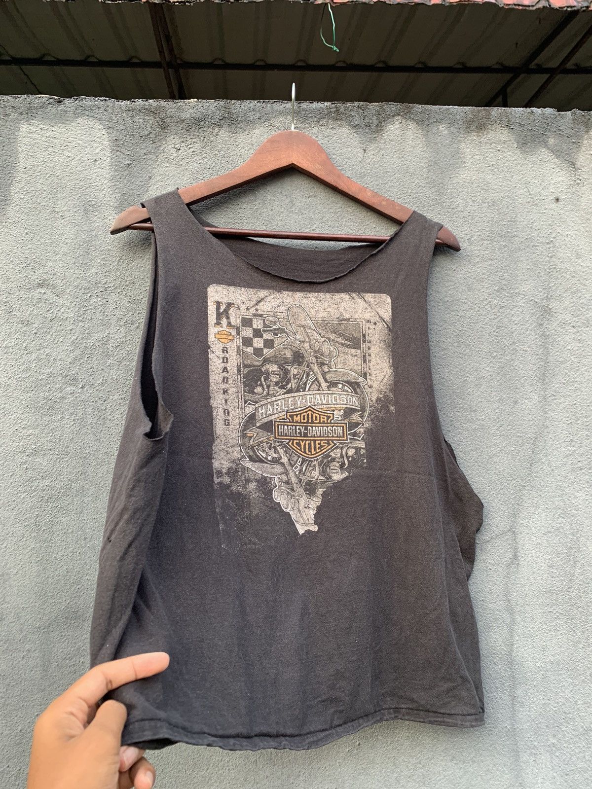Harley Davidson Vintage THRASHED HARLEY DAVIDSON PETERSON’S TANK TOP SHIRT Size US M / EU 48-50 / 2 - 2 Thumbnail