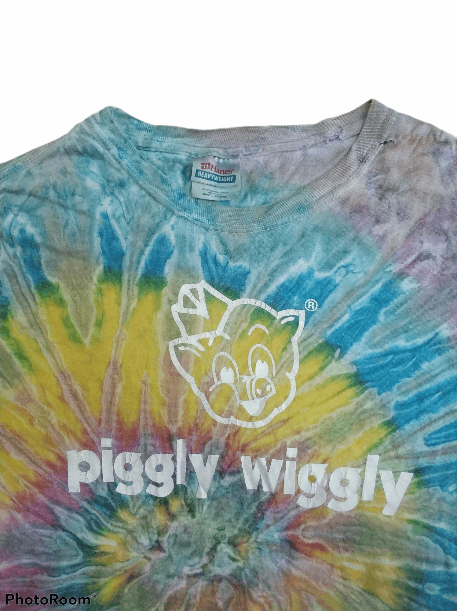 Vintage 🔥Distressed Vintage Piggly Wiggly Tie Dye Tees Size US M / EU 48-50 / 2 - 3 Thumbnail