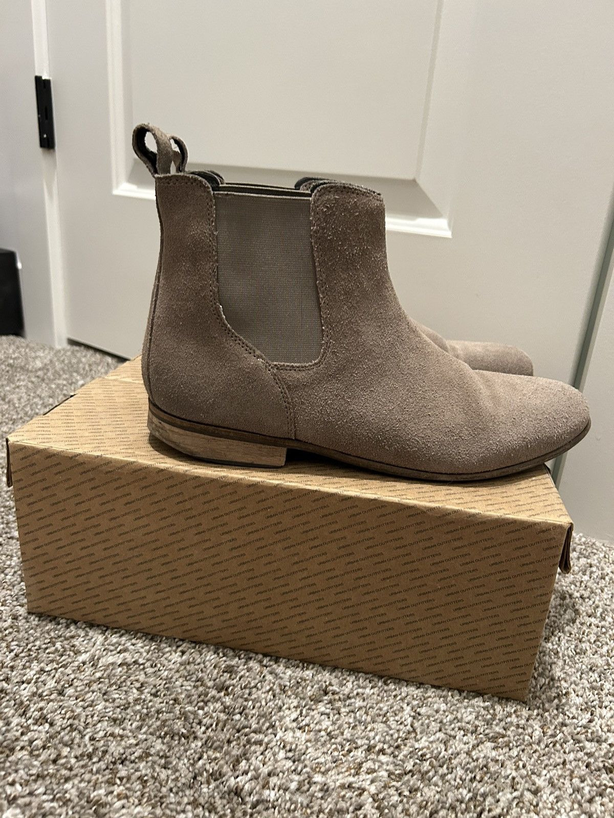 Urban Outfitters Taupe Footwear Urban Outfitters Suede Taupe Chelsea Booties Shoes 8 NEW | eBay main image 2