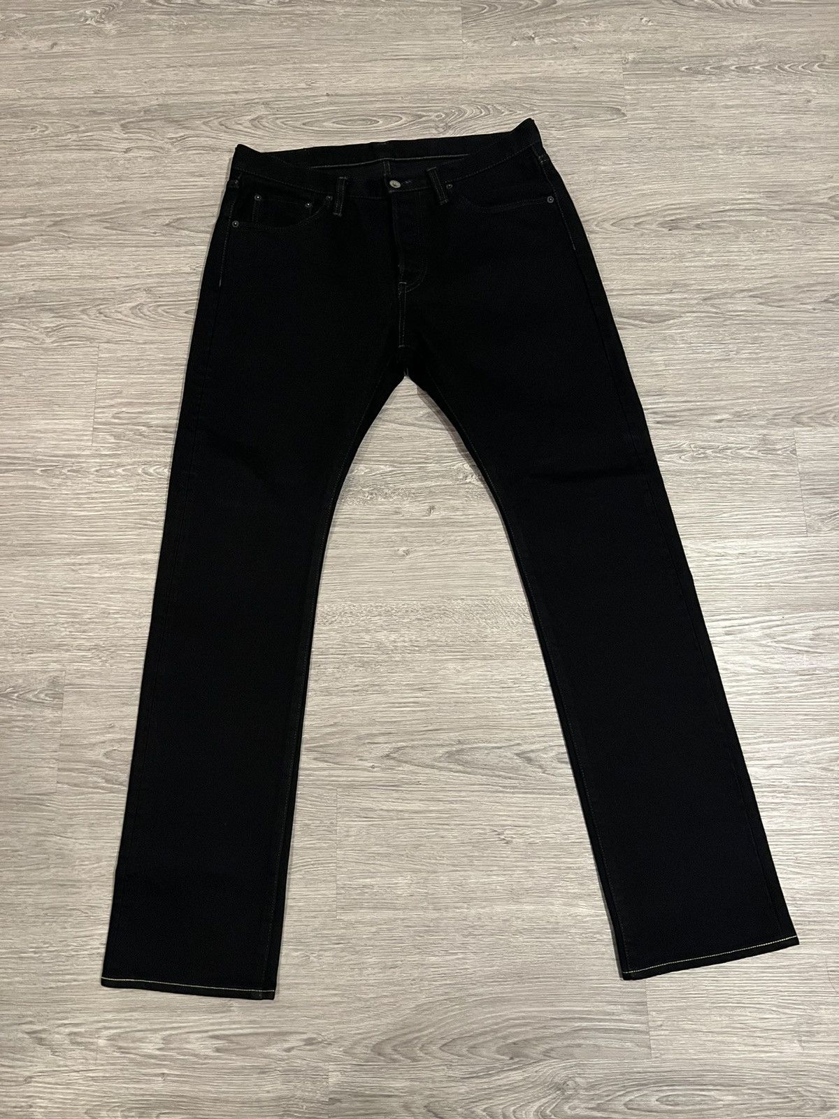 Iron Heart 14oz Selvedge Denim Slim Tapered Jeans Black
