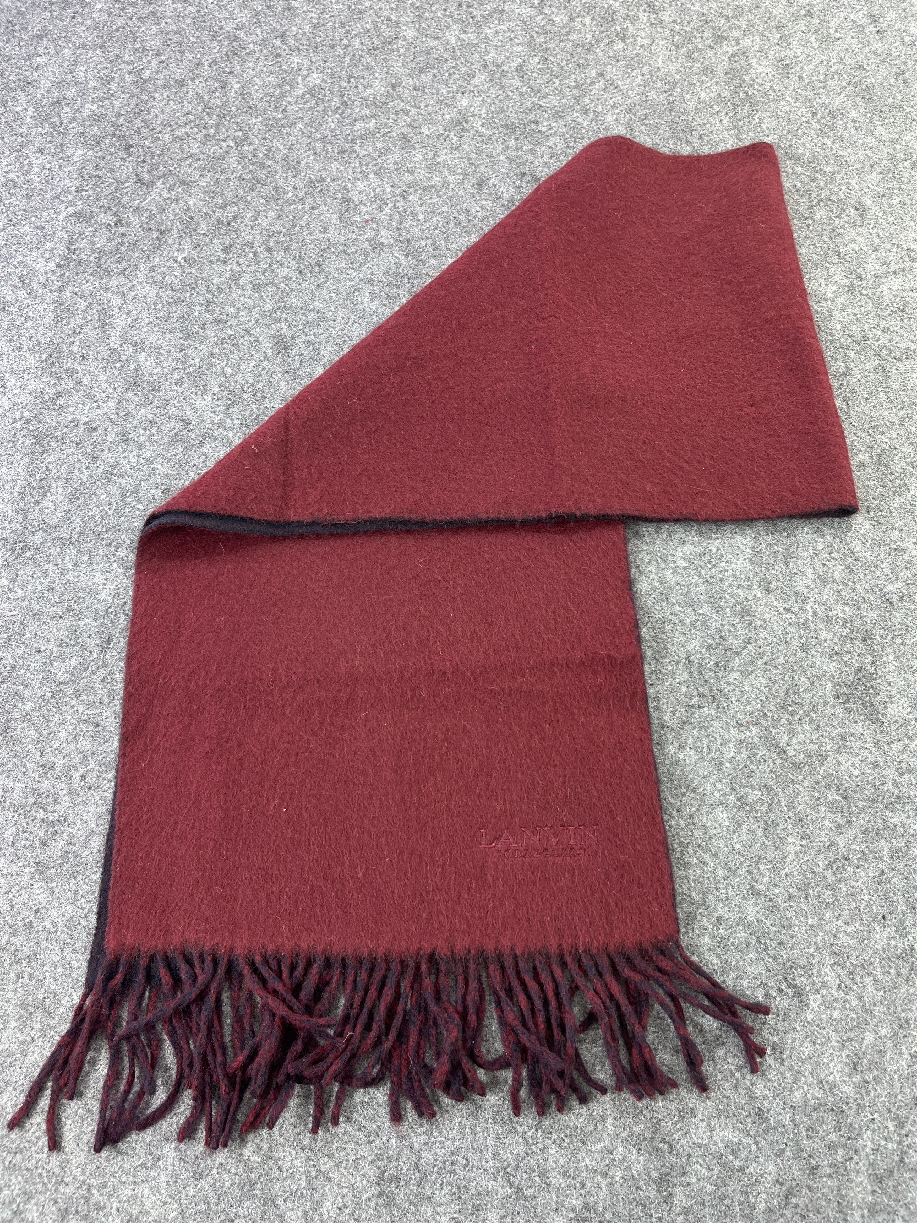 Lanvin × Vintage LANVIN WOOL SCARVES / MUFFLER / NECKWEAR T262 Size ONE SIZE - 4 Thumbnail