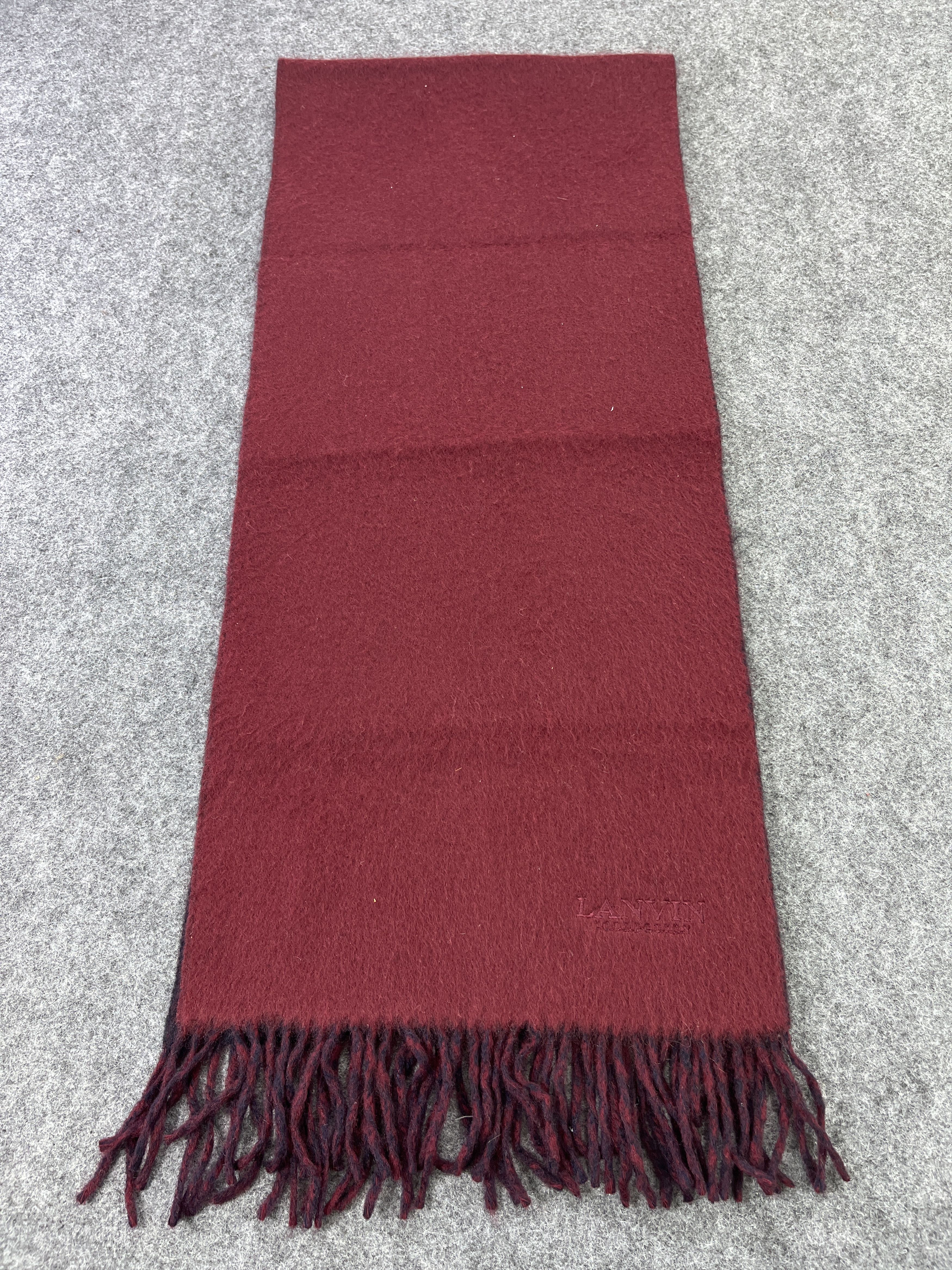 Lanvin × Vintage LANVIN WOOL SCARVES / MUFFLER / NECKWEAR T262 Size ONE SIZE - 2 Thumbnail