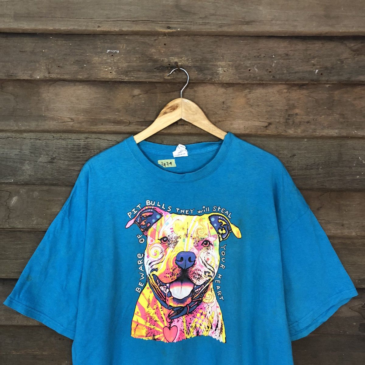 Band Tees Pit Bulls Blue Short Sleeve Tshirt #3479 Size US XL / EU 56 / 4 - 2 Thumbnail