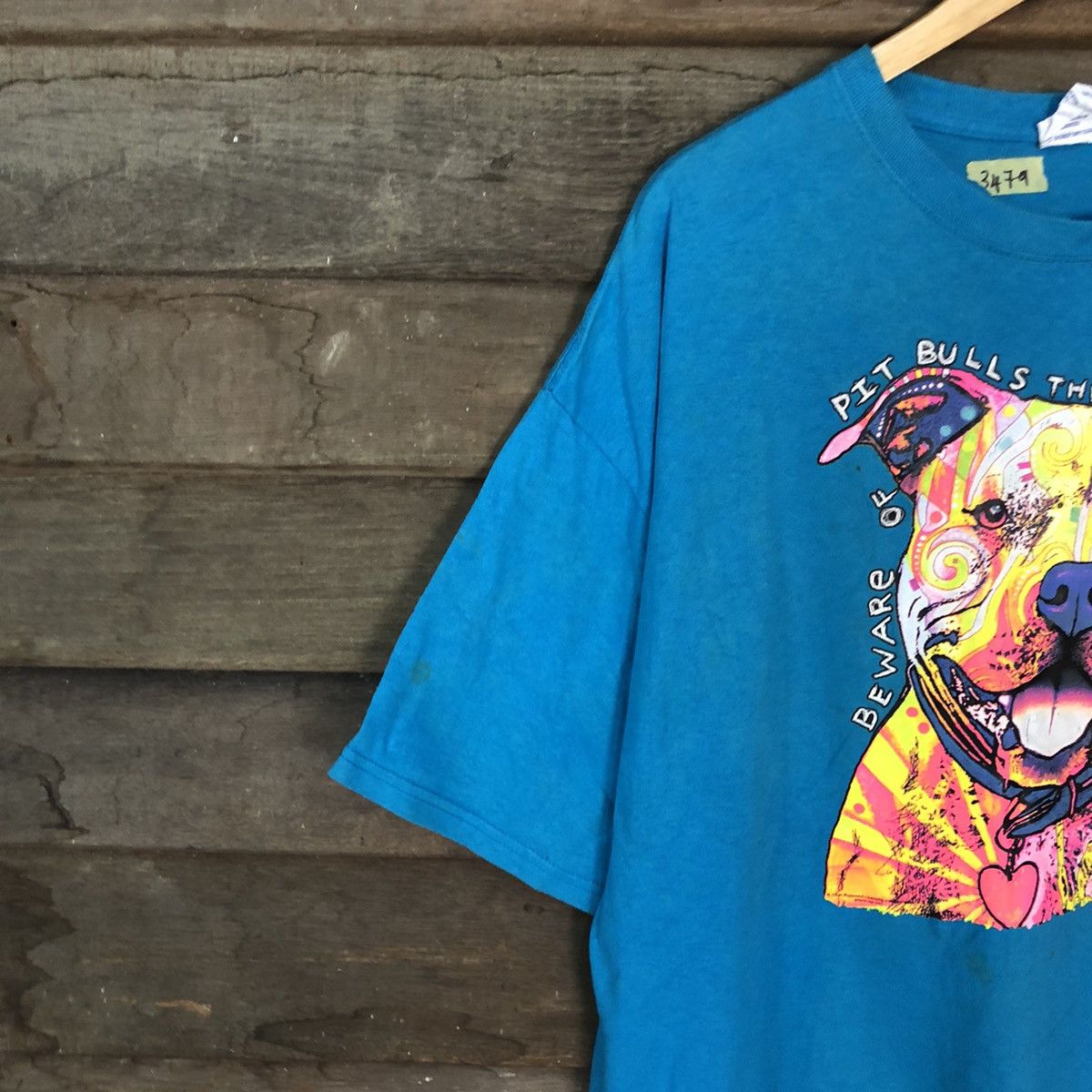 Band Tees Pit Bulls Blue Short Sleeve Tshirt #3479 Size US XL / EU 56 / 4 - 5 Thumbnail