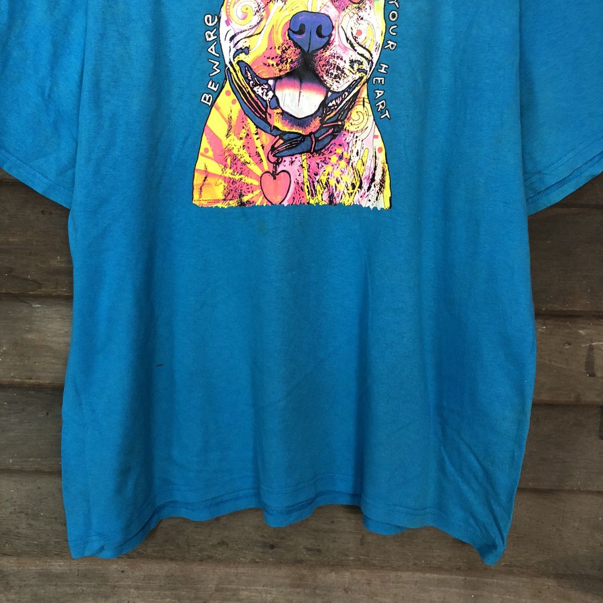 Band Tees Pit Bulls Blue Short Sleeve Tshirt #3479 Size US XL / EU 56 / 4 - 6 Thumbnail