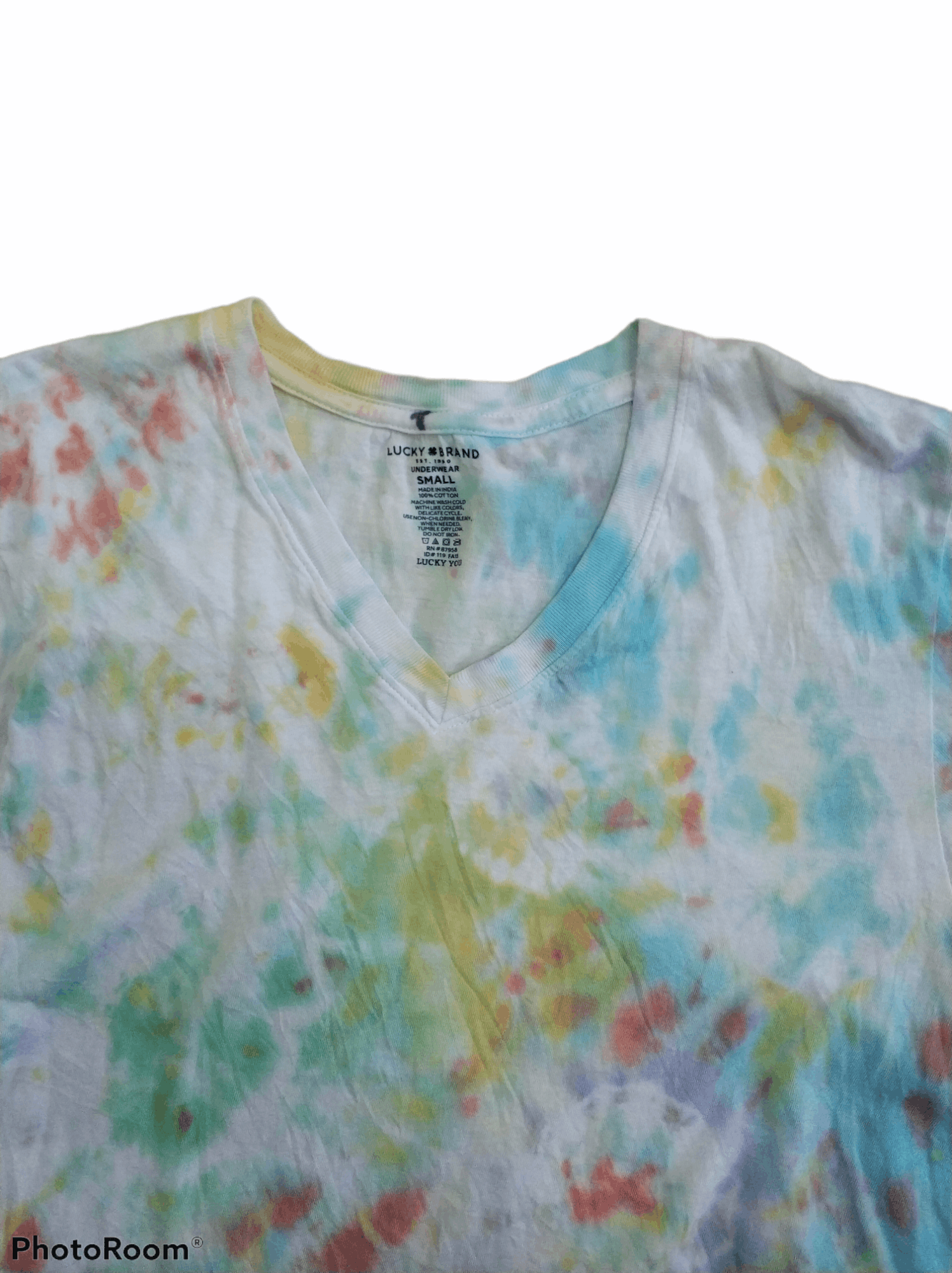 Lucky Brand 🔥Lucky Brand V Neck Tie Dye Tees Size US S / EU 44-46 / 1 - 2 Thumbnail