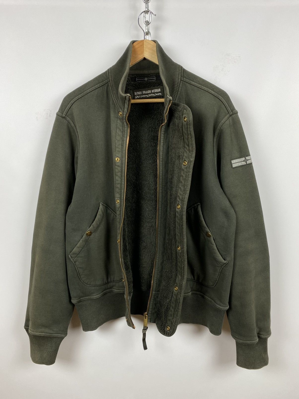 Stone Island Vintage Stone Island Denims Zip Sherpa Jacket Size US L / EU 52-54 / 3 - 5 Thumbnail