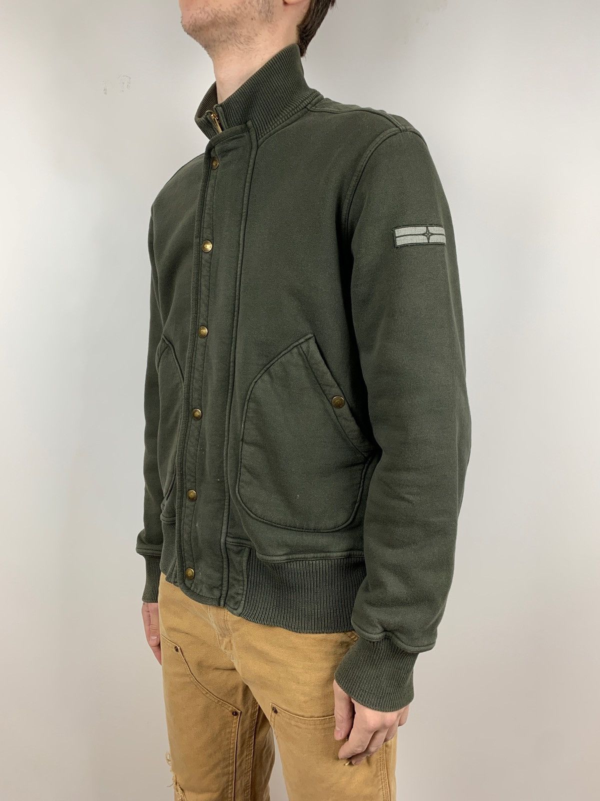Stone Island Vintage Stone Island Denims Zip Sherpa Jacket Size US L / EU 52-54 / 3 - 1 Thumbnail