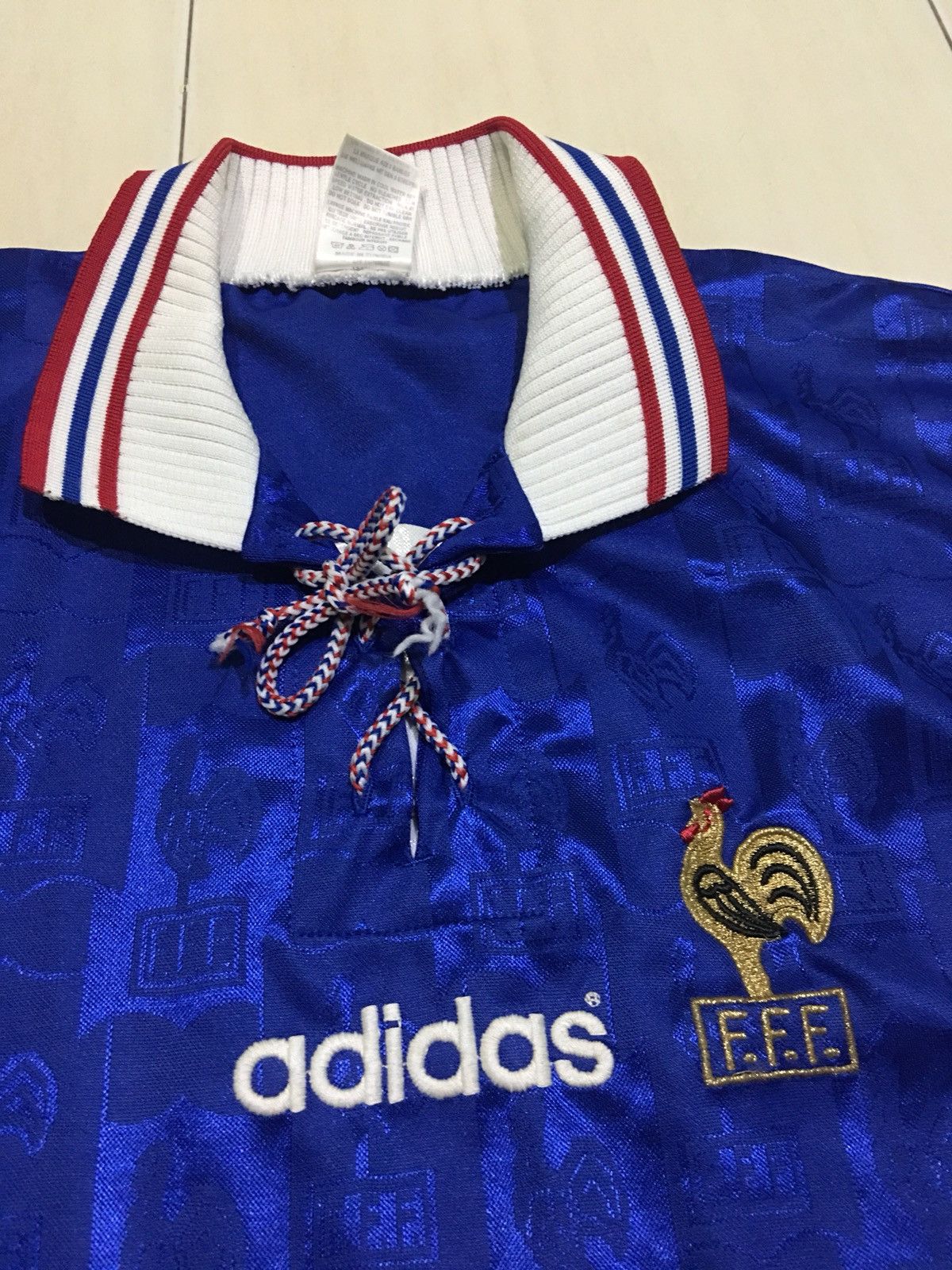 Vintage Vintage 1996 Adidas France jersey football trikot Size US XXL / EU 58 / 5 - 5 Thumbnail
