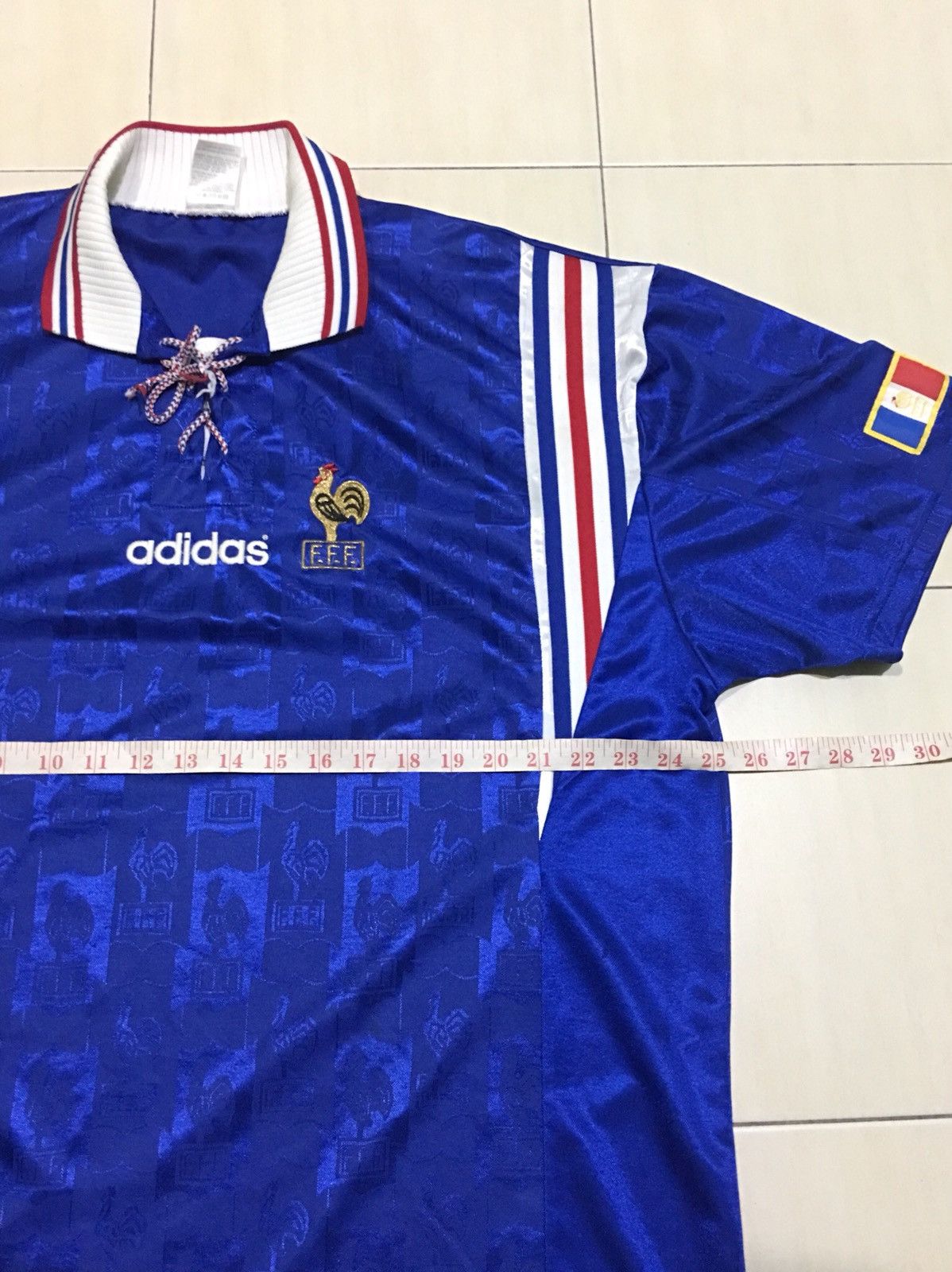 Vintage Vintage 1996 Adidas France jersey football trikot Size US XXL / EU 58 / 5 - 9 Thumbnail
