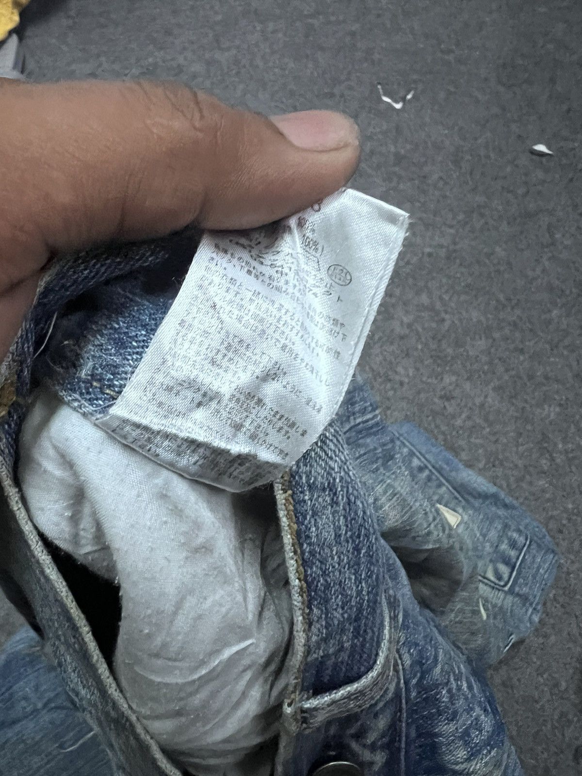 Japanese Brand THRASHED‼️VINTAGE RIPPED PATCH WORK DENIM PANTS Size US 33 - 8 Thumbnail
