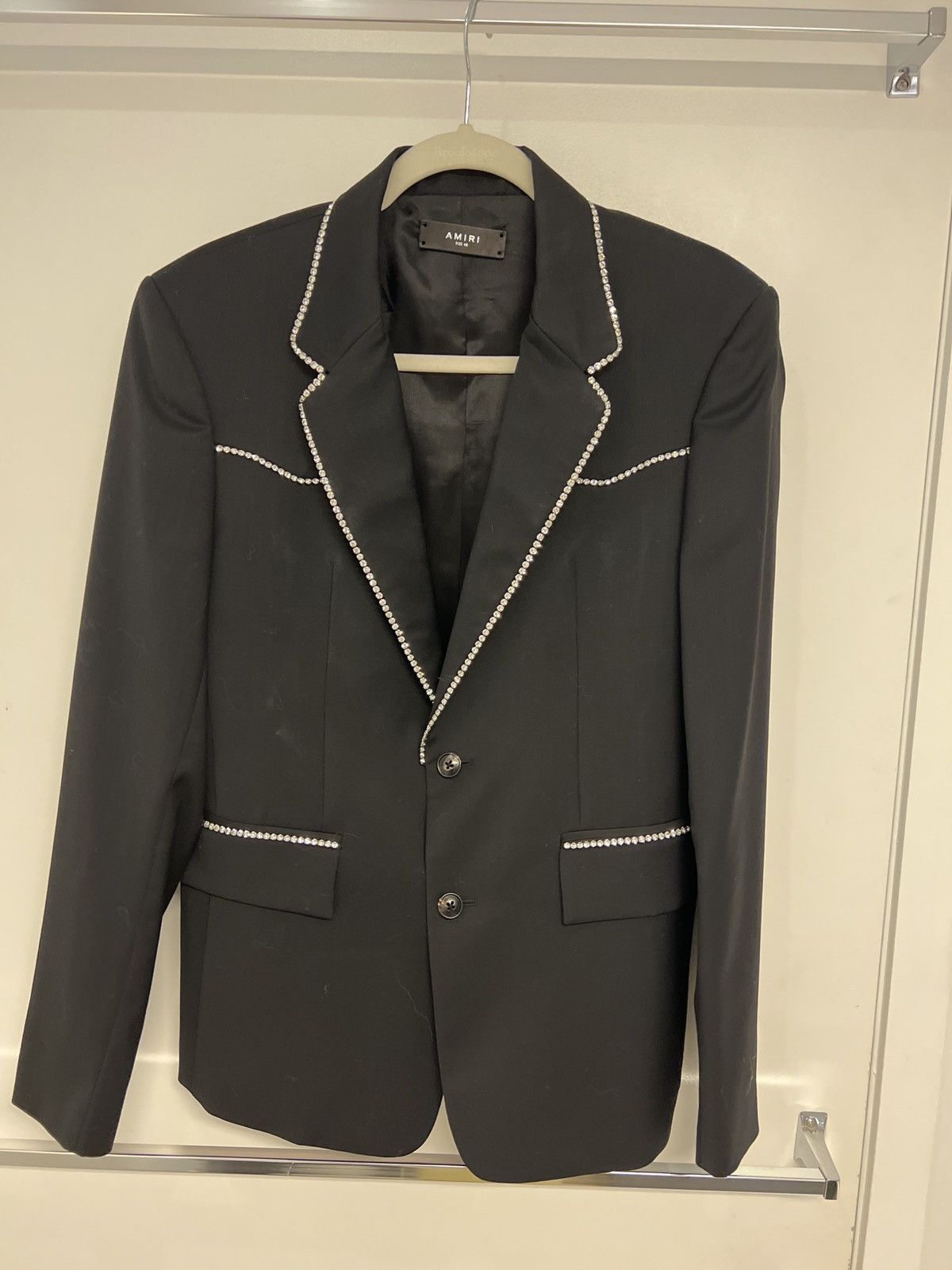 Amiri Western Crystal kick flare suit WITH PANTS! Size 48R - 1 Thumbnail