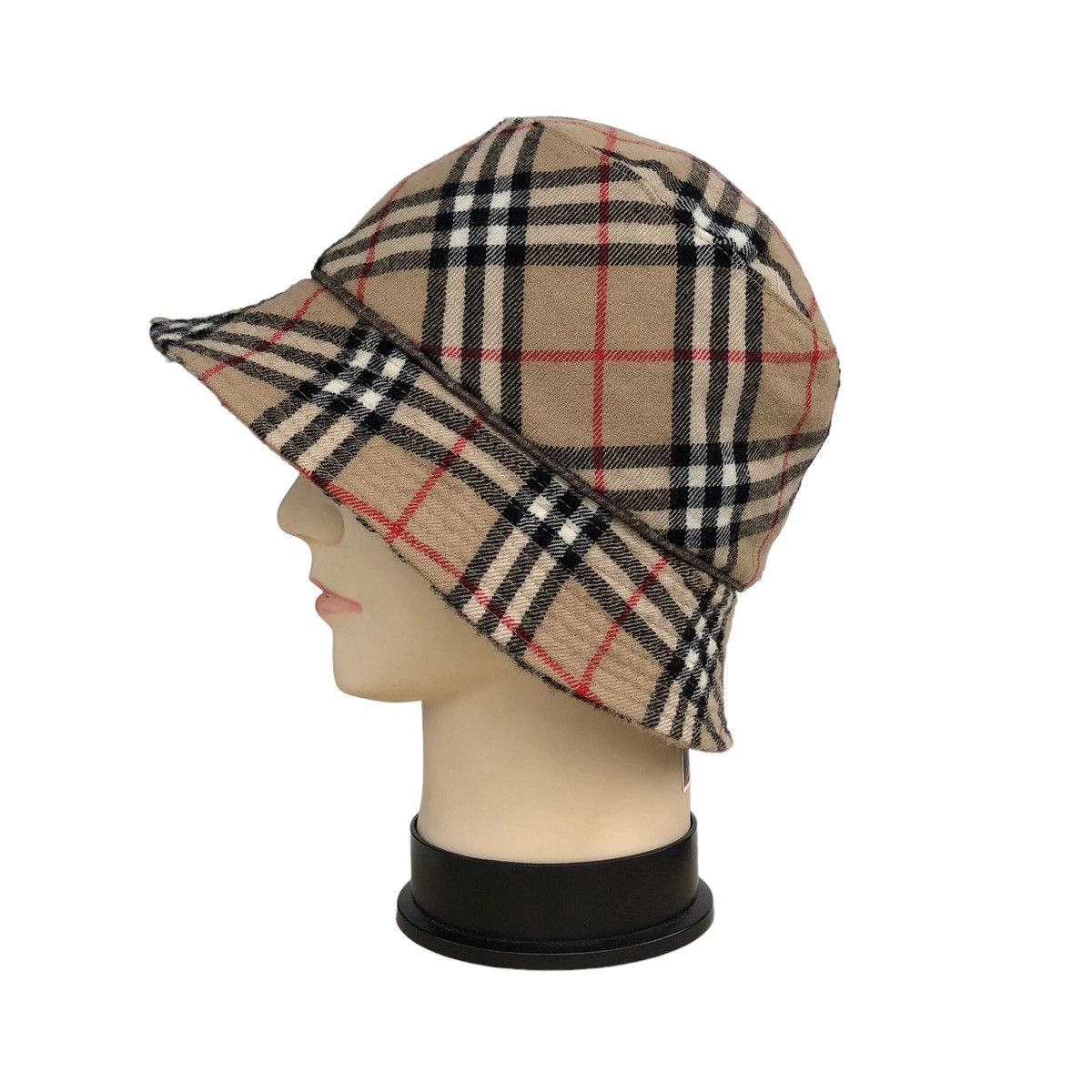 Burberry Burberry Blue Label Novacheck Cashmere Bucket Hat Size ONE SIZE - 4 Thumbnail