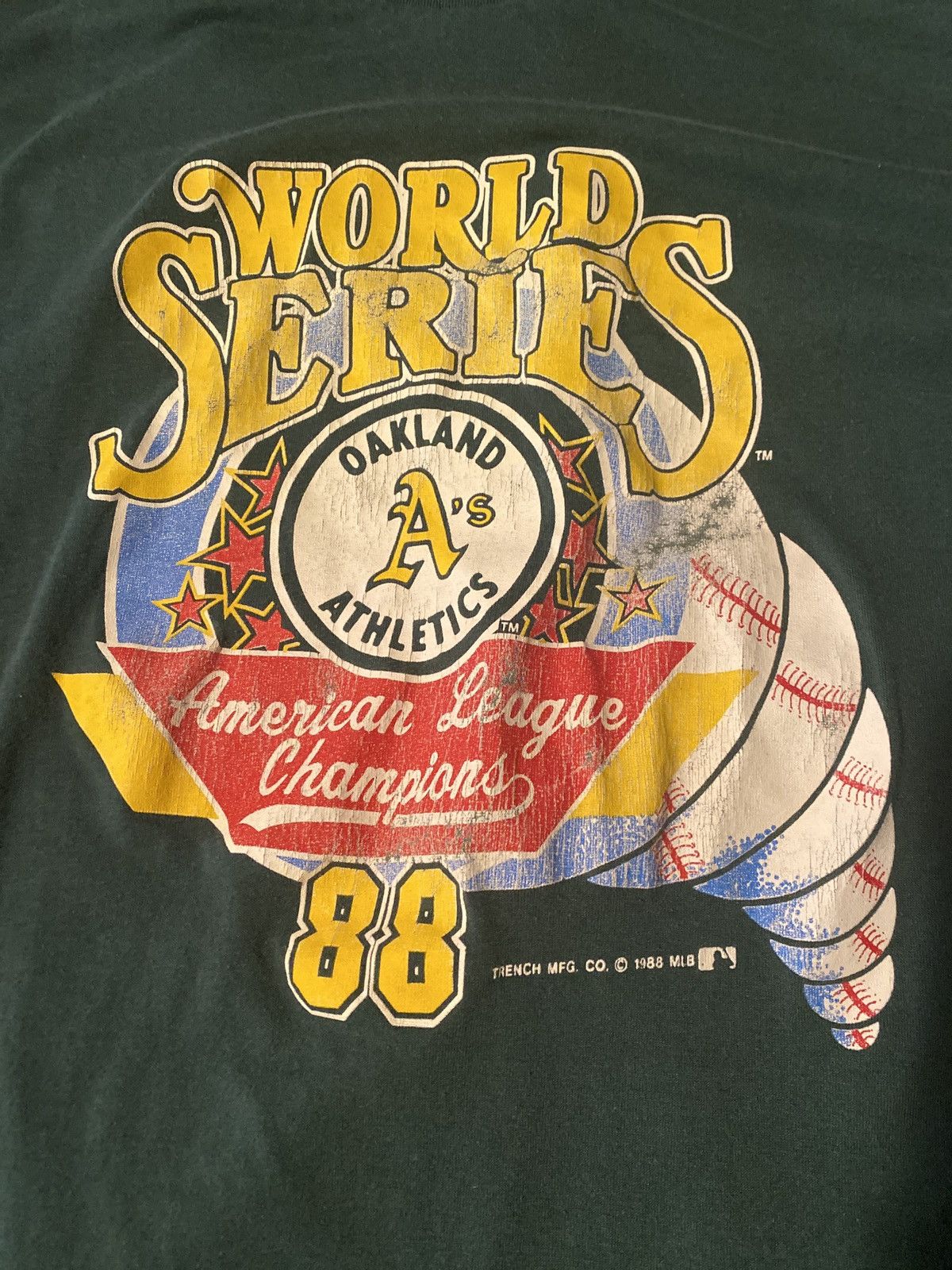 Vintage Rare Vintage 1988 Oakland Athletics World Series Size Small Size US S / EU 44-46 / 1 - 2 Thumbnail