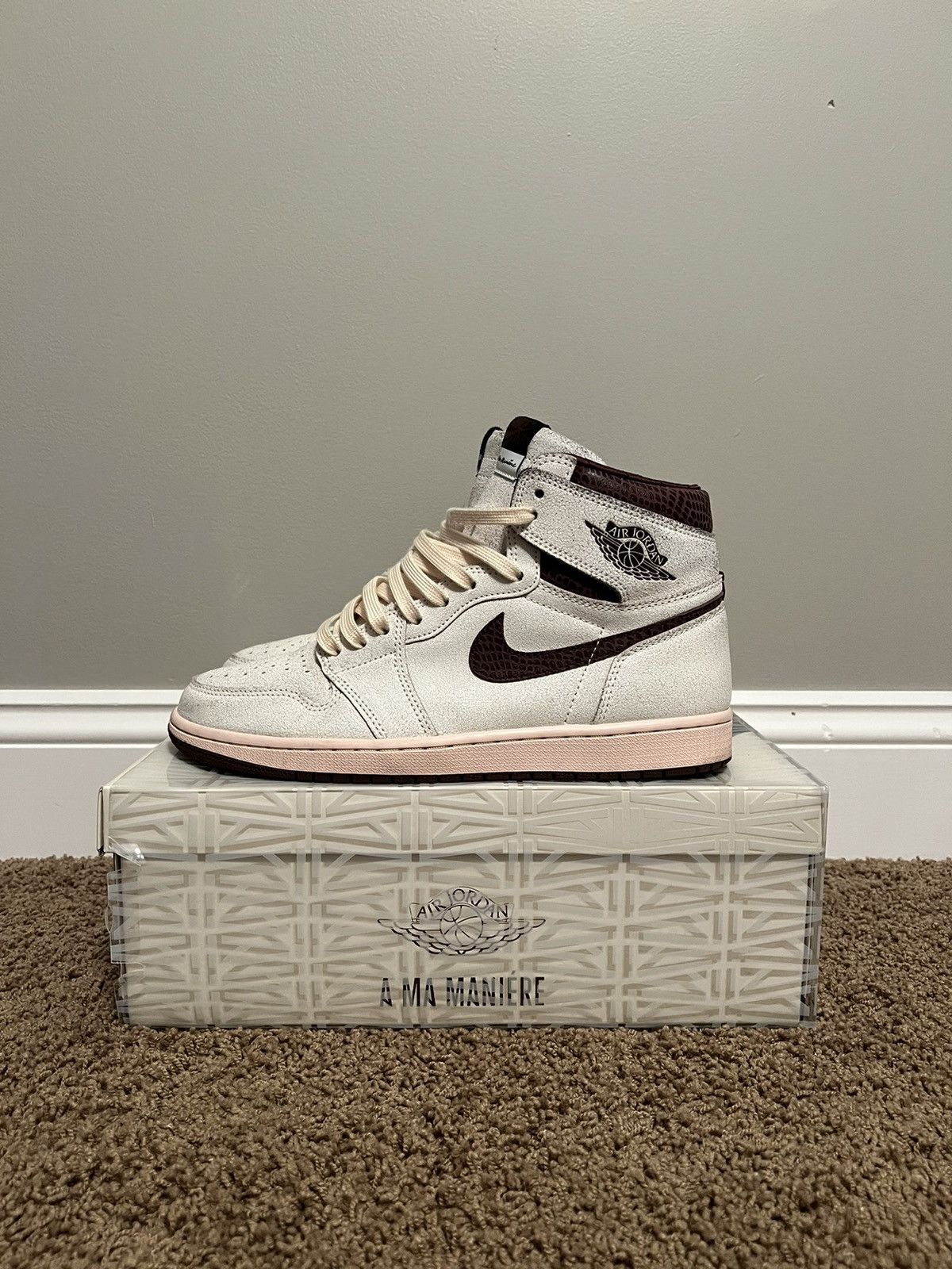 image of Jordan Nike Jordan 1 High OG “A Ma Maniére” Size 11 Shoes in White, Men's