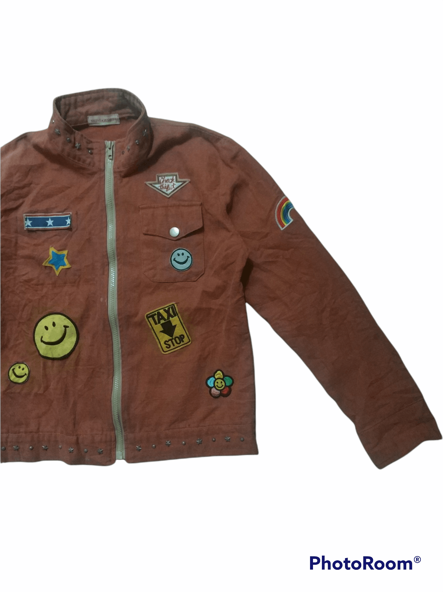 Japanese Brand 🔥Silent Worth Patches Takashi Murakami Smiley Jacket Size US S / EU 44-46 / 1 - 3 Thumbnail
