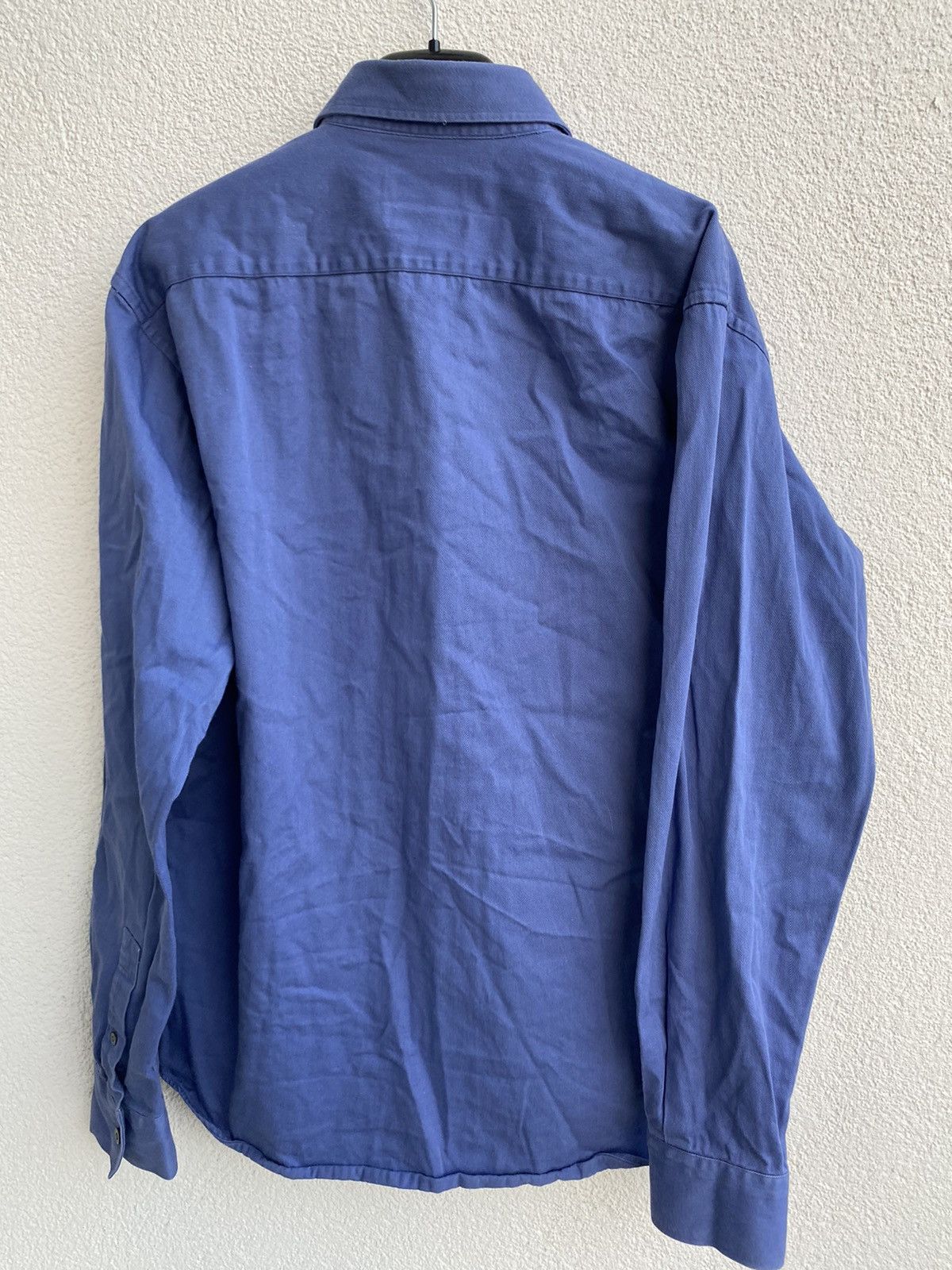 Yves Saint Laurent Cotton YSL Shirt Heavy Blue 1of1 Yves Saint Laurent Shirt Size US L / EU 52-54 / 3 - 16 Thumbnail