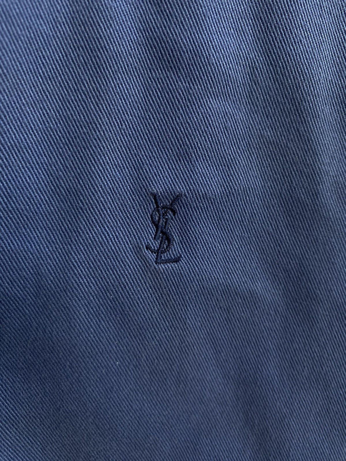 Yves Saint Laurent Cotton YSL Shirt Heavy Blue 1of1 Yves Saint Laurent Shirt Size US L / EU 52-54 / 3 - 3 Thumbnail
